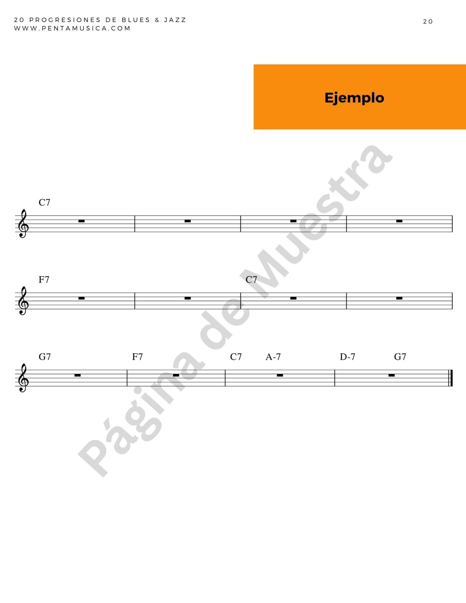 20 Progresiones de Blues y Jazz Muestra2