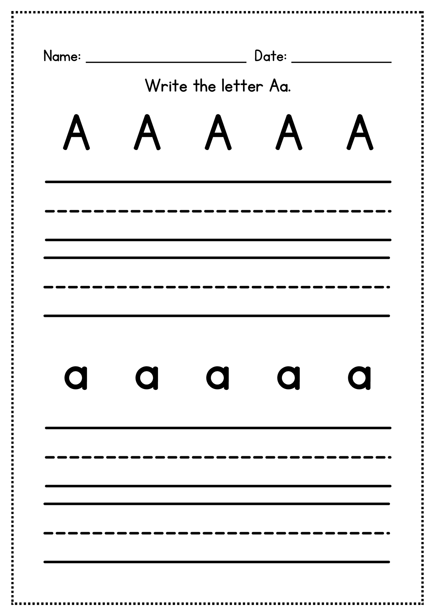 Kindergarten Alphabet Workbook