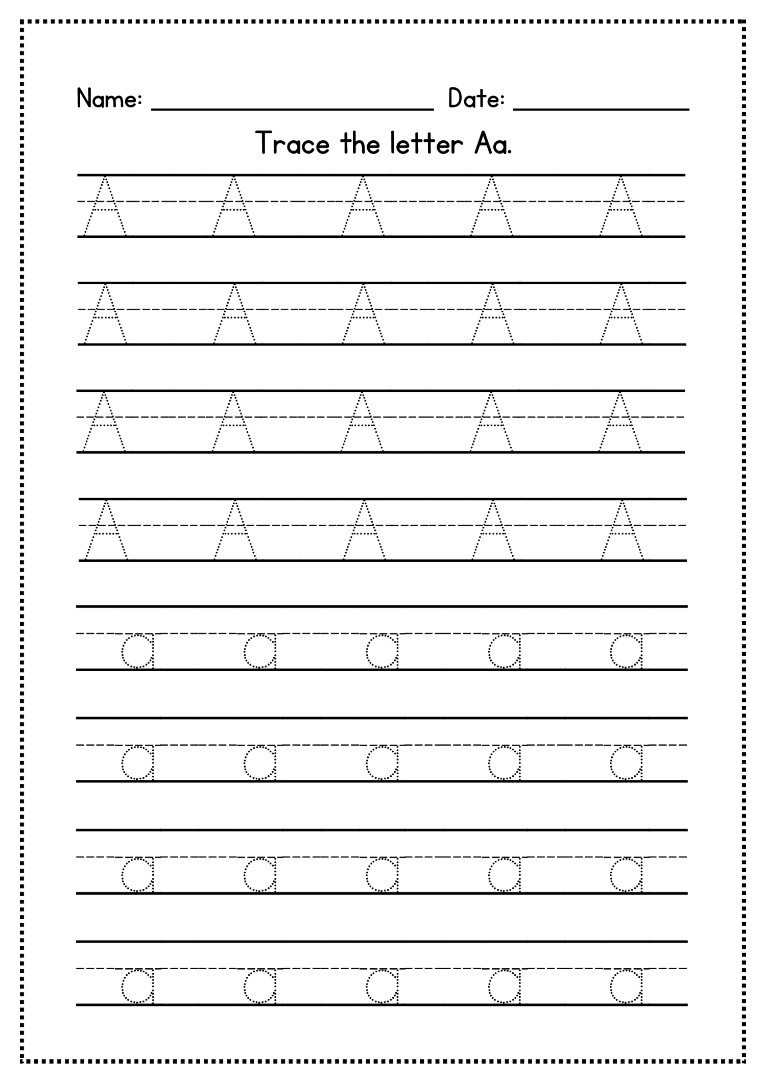 Kindergarten Alphabet Workbook