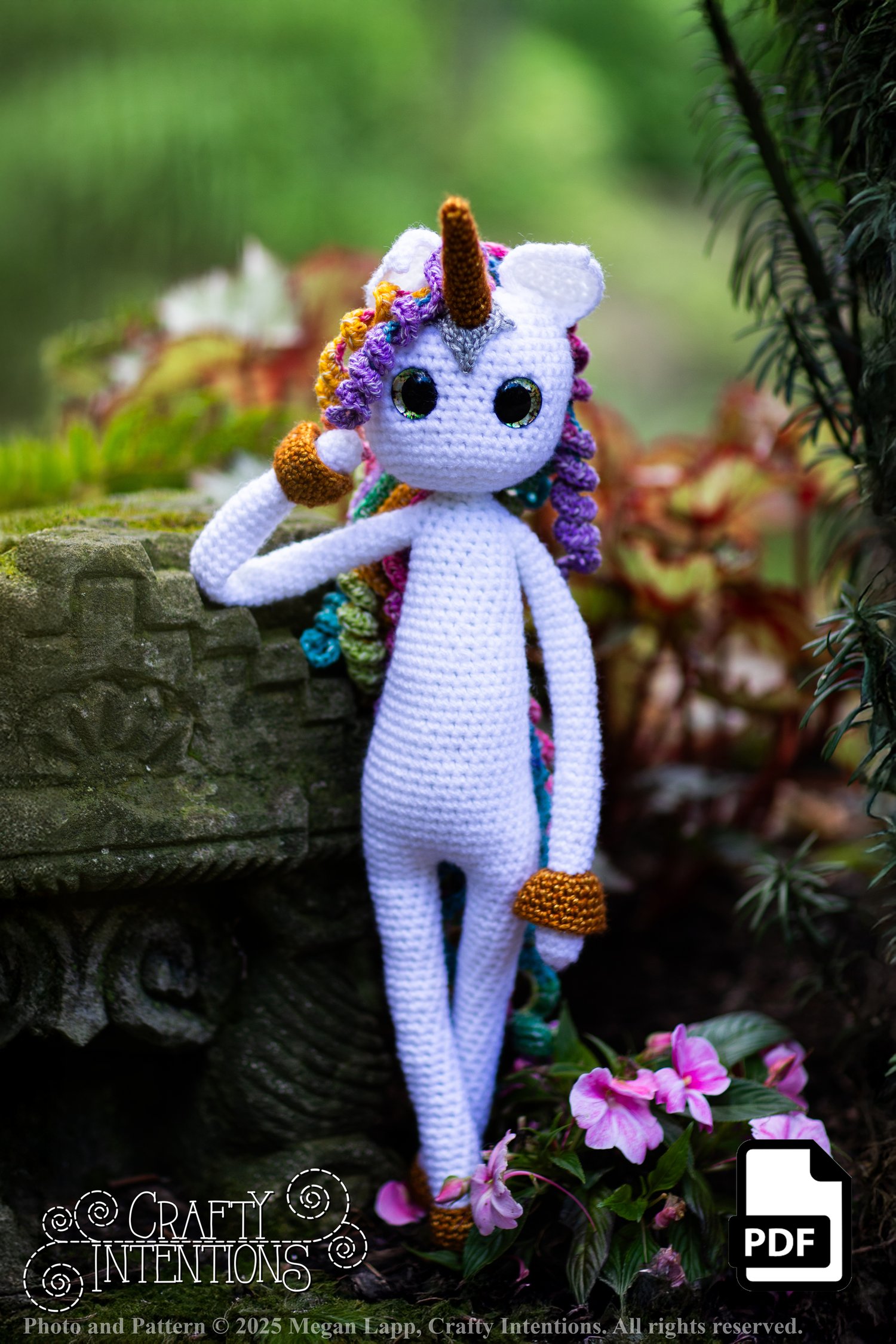 Doll Add-on: Unicorn Doll Crochet Pattern by Crafty Intentions Downloadable  Digital PDF