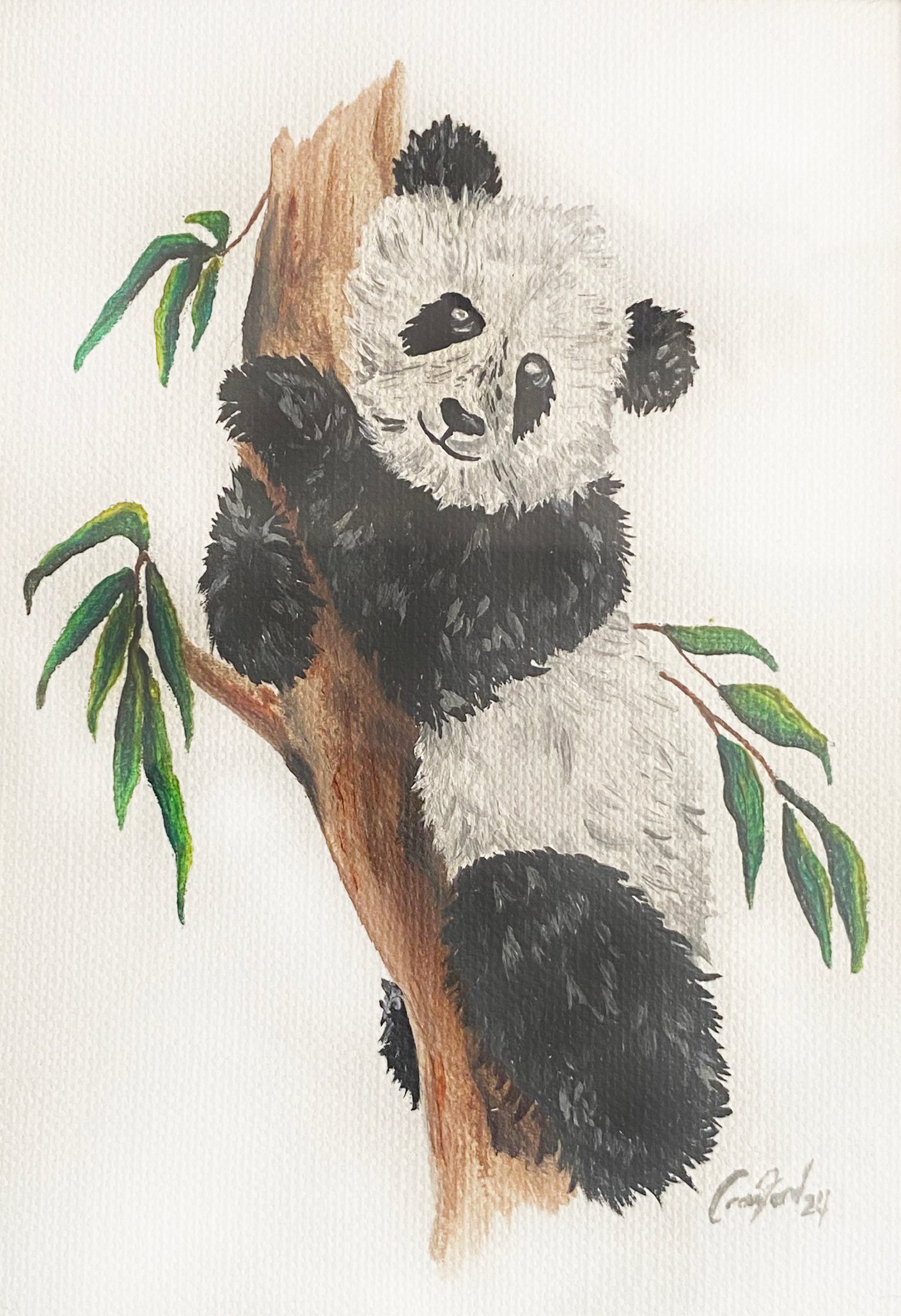 custom art, interior design, oil painting, wild life art, paintings, art, trending, unique art, Cindy Crawford, fine art painting, Crawford Fine Art, baby room art, panda