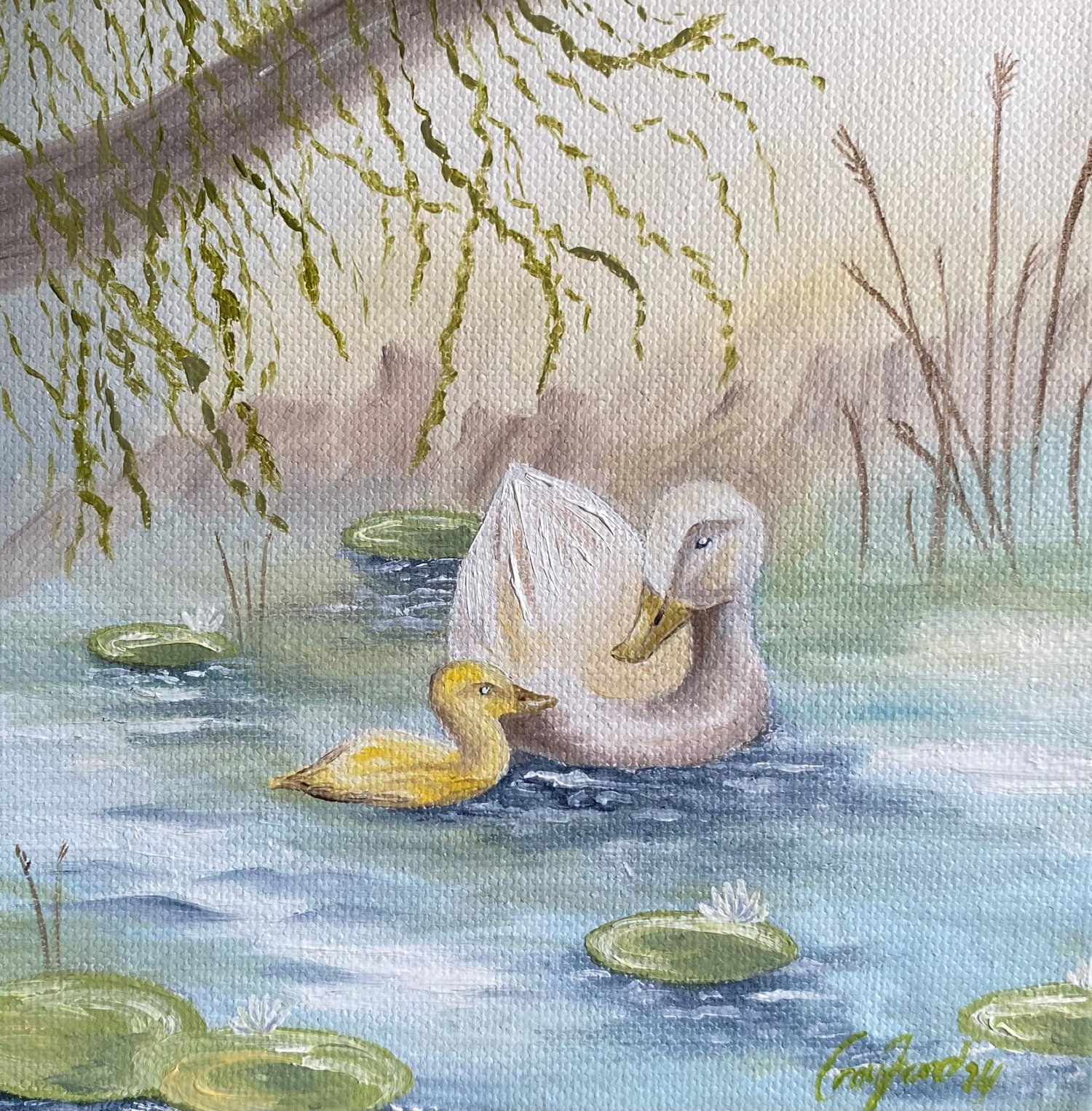 custom art, interior design, oil painting, wild life art, paintings, art, trending, unique art, Cindy Crawford, fine art painting, Crawford Fine Art, ducks