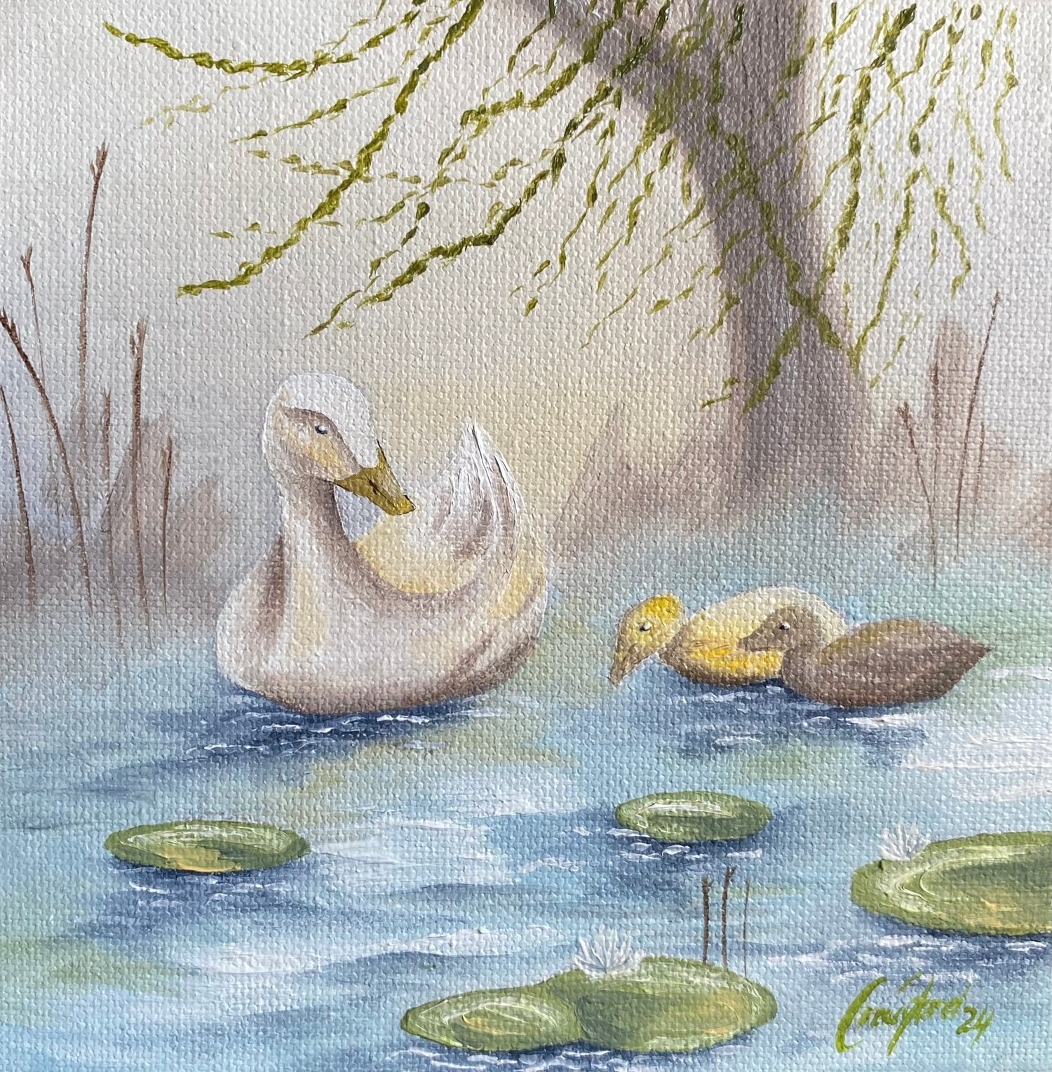 custom art, interior design, oil painting, wild life art, paintings, art, trending, unique art, Cindy Crawford, fine art painting, Crawford Fine Art, ducks