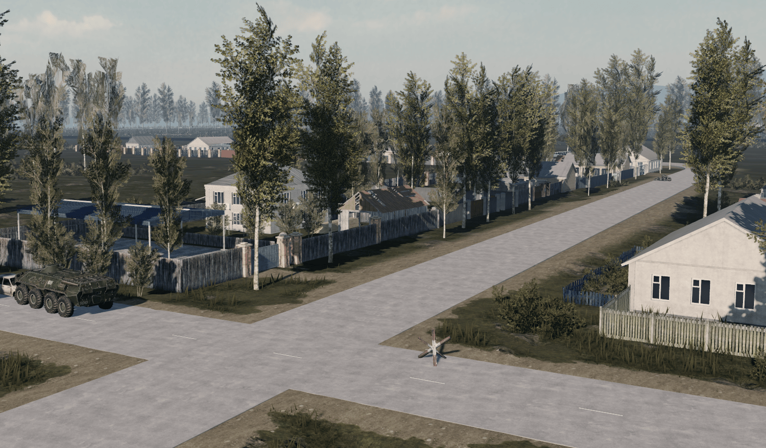 Eastern European style Roblox terrain featuring Kursk region fields