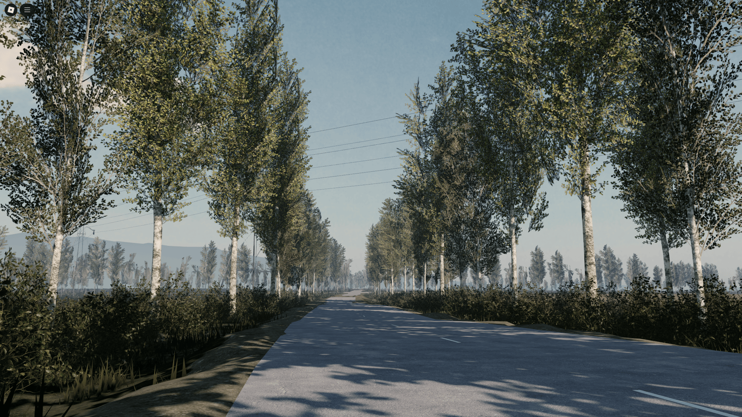 Roblox outer-city environment with rural Russian landscape