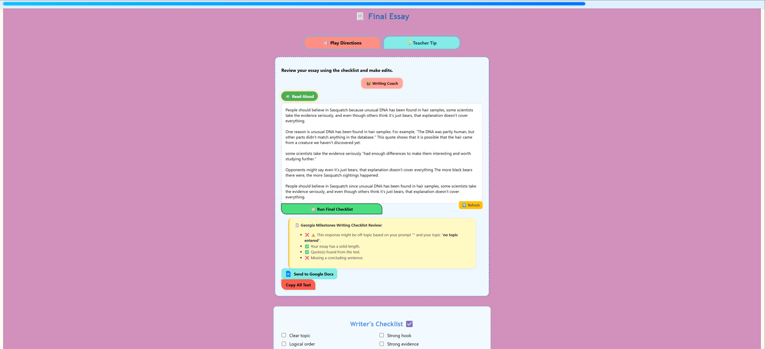Final Essay Section