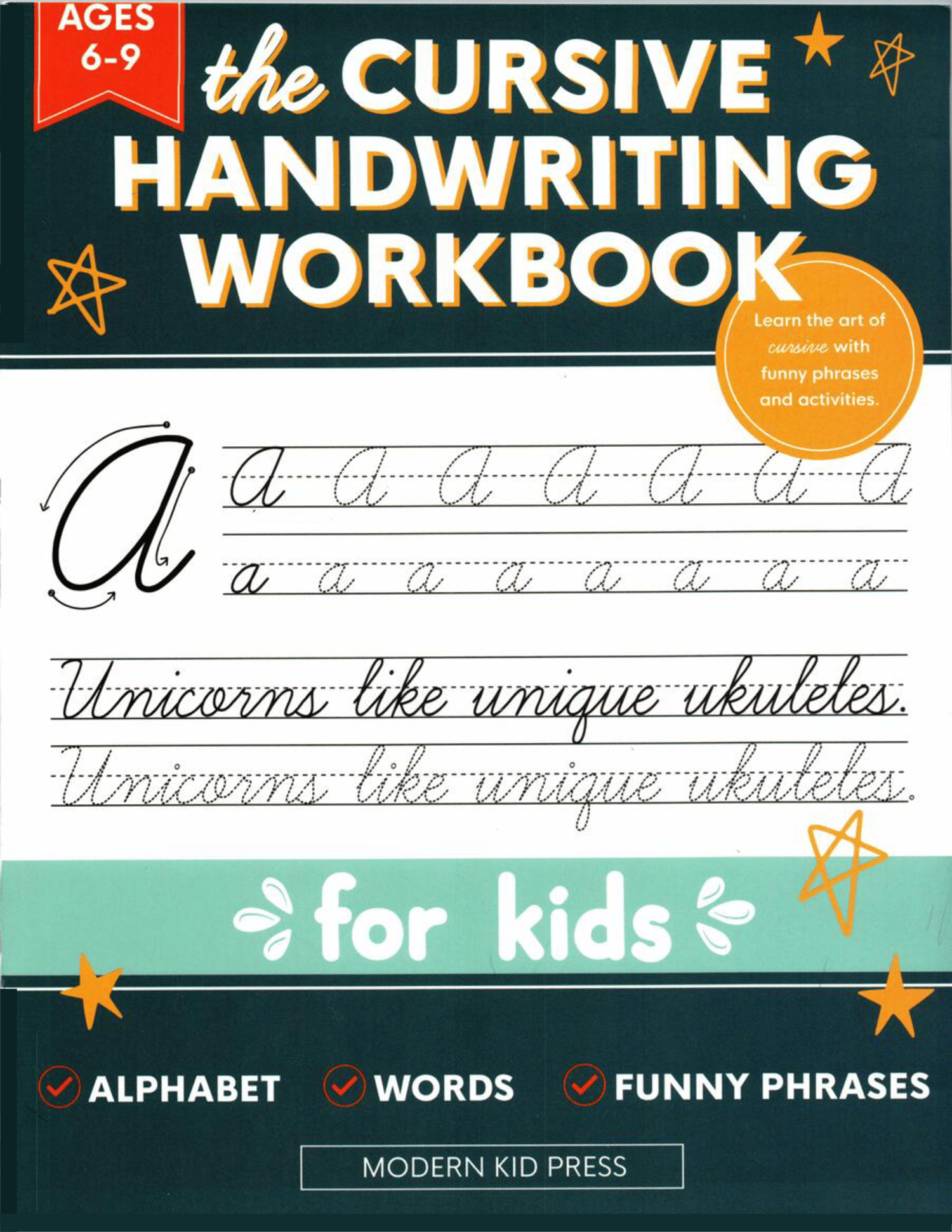 The Cursive Handwriting WorkBook For Kids