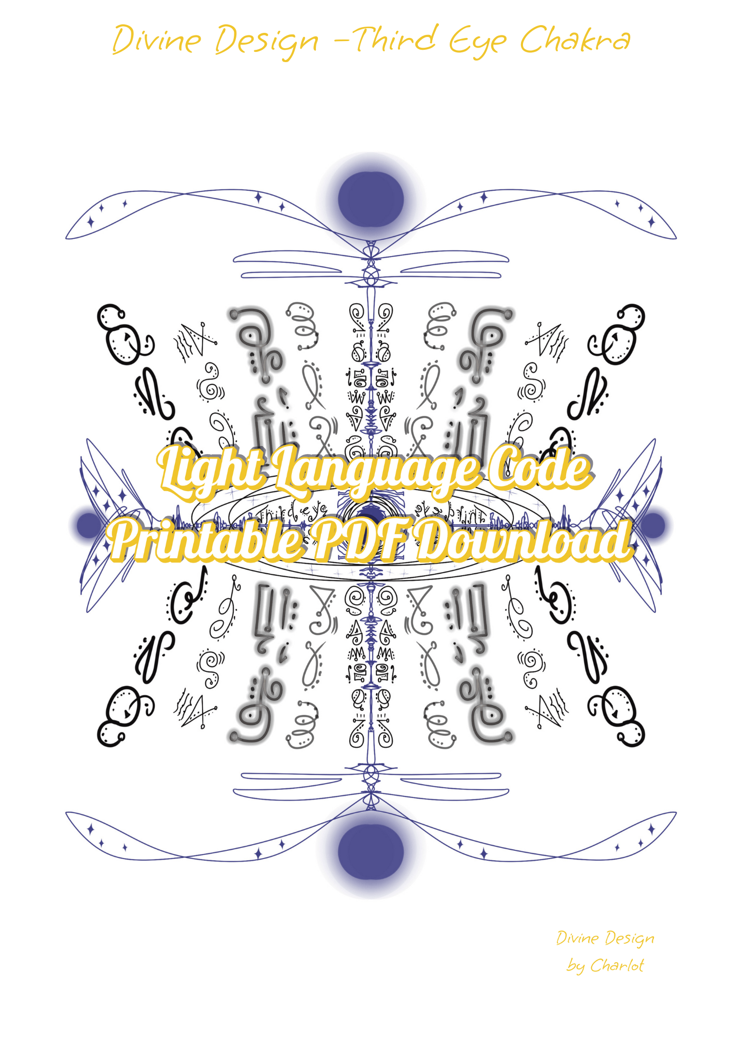 Indigo Light Language artwork for third eye activation and intuitive clarity.