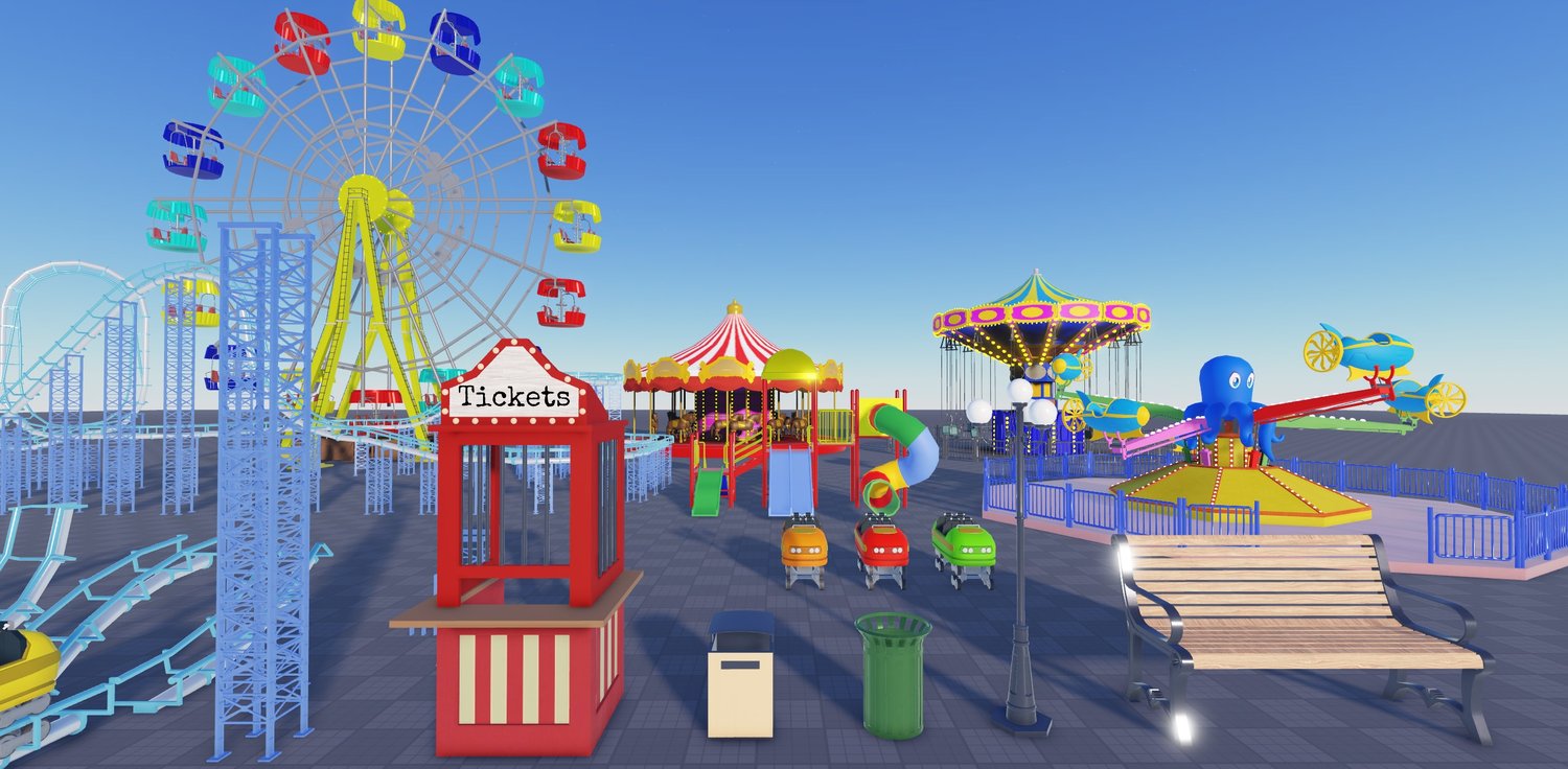 Universal Roblox Amusement Theme Modular Park Pack
