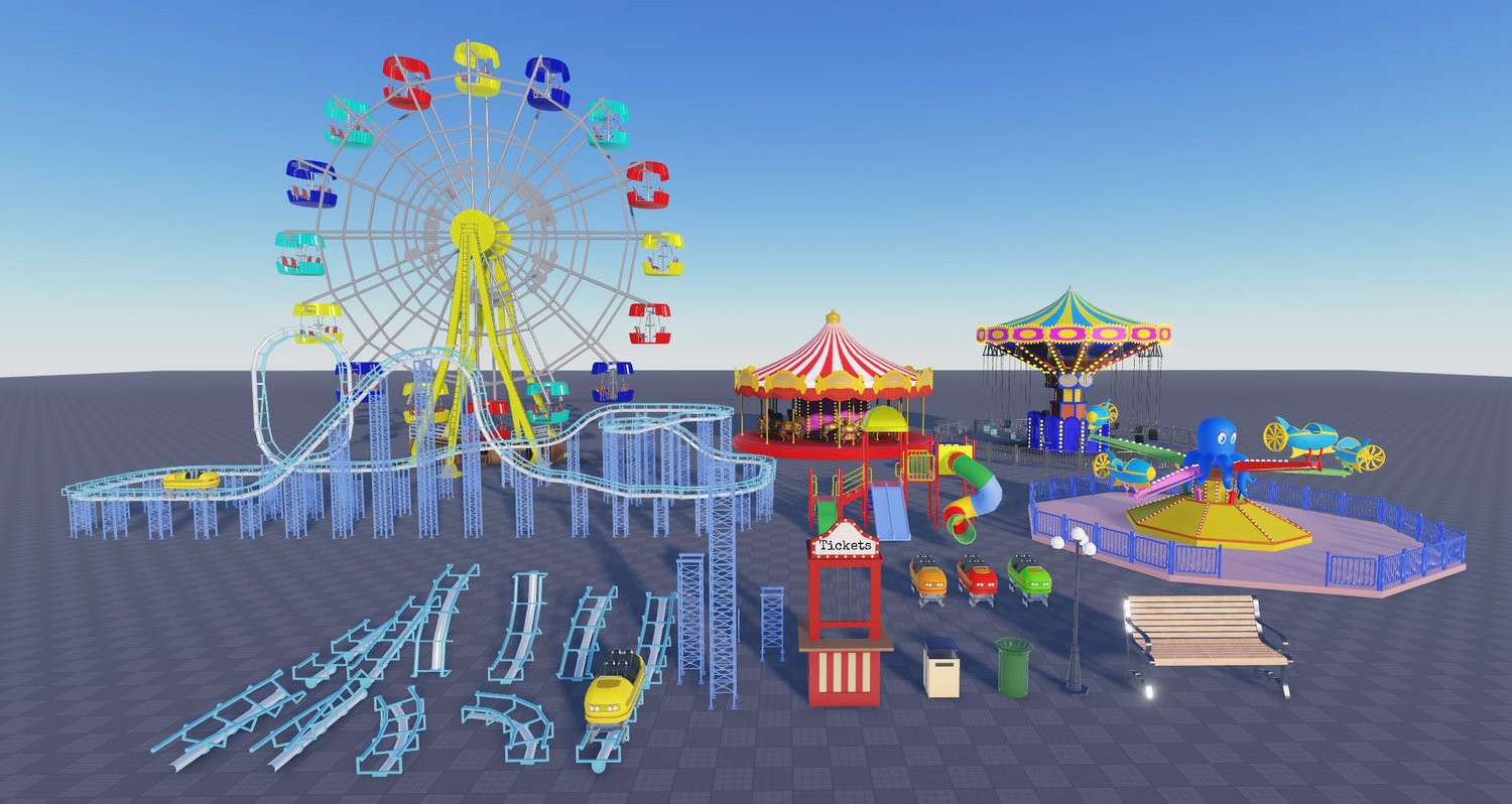 Universal Roblox Amusement Theme Modular Park Pack
