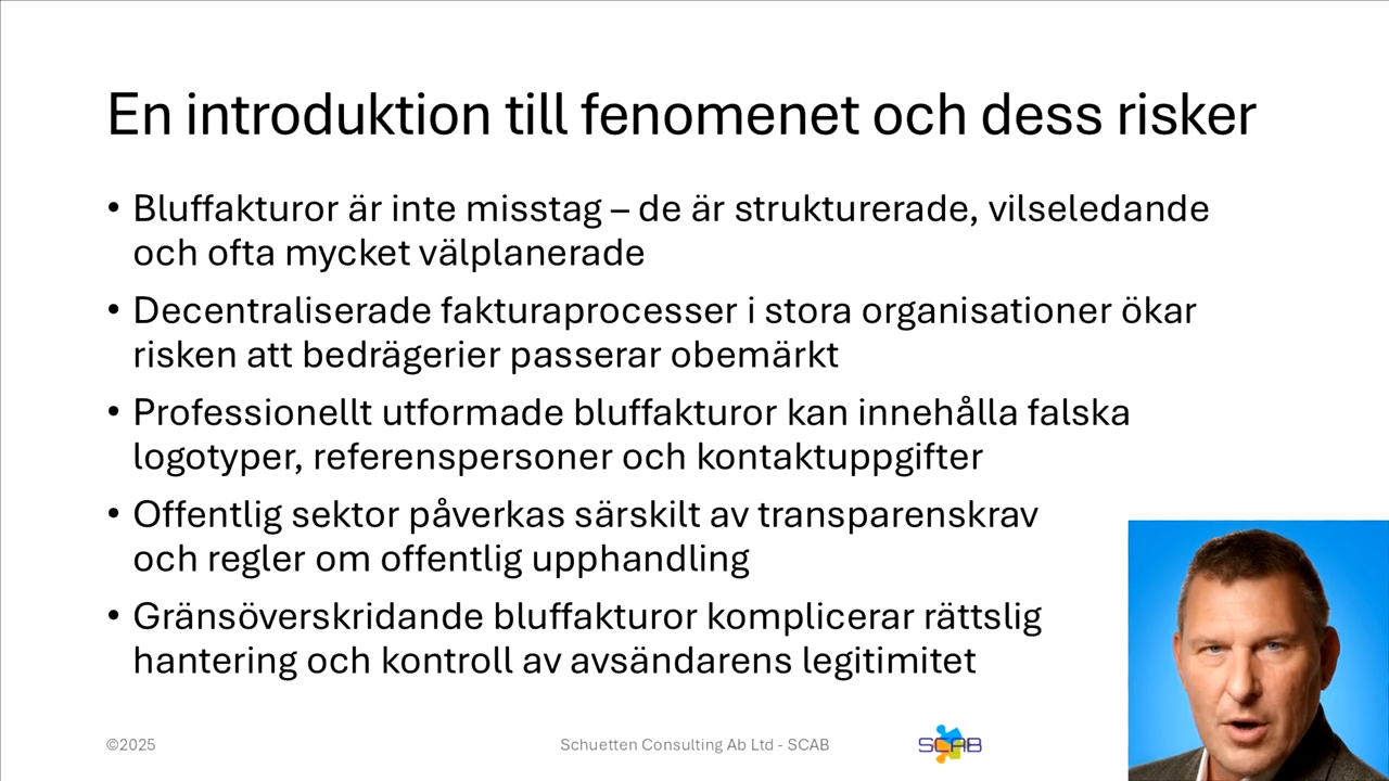 Exempel från onlinekursen Skydda dig mot bluffakturor