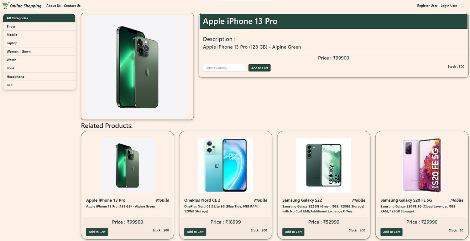 E-commerce Project Product Detail Page - Spring Boot React JS Project