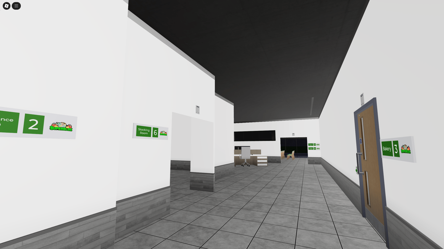 Team uniform room by staff rank in Roblox retail RP map