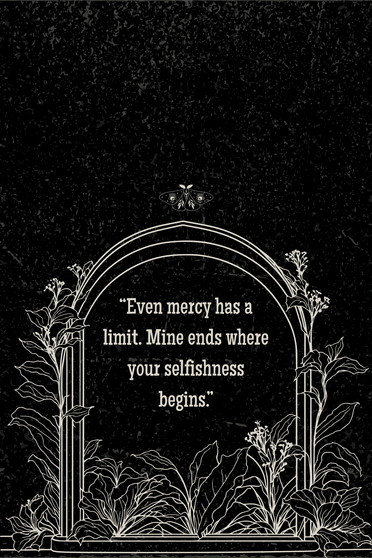 Poetic quote page from The Softest Rage Volume I - minimalist black background with soft beige serif text about softness and grief.