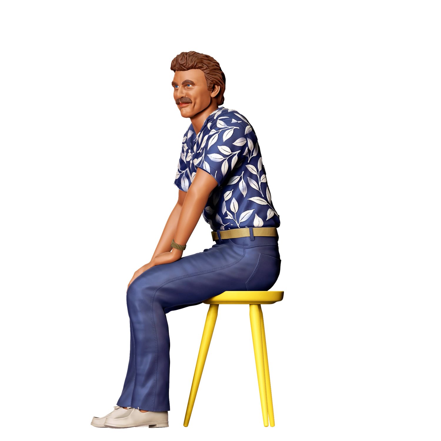 3dp Miniatures, N2 Thomas Magnum in Magnum P.I