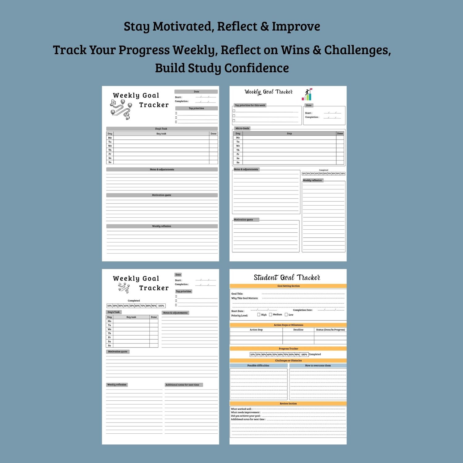 Back to School 2026 Printable Student Planner Kit PDF Study Organizer ...