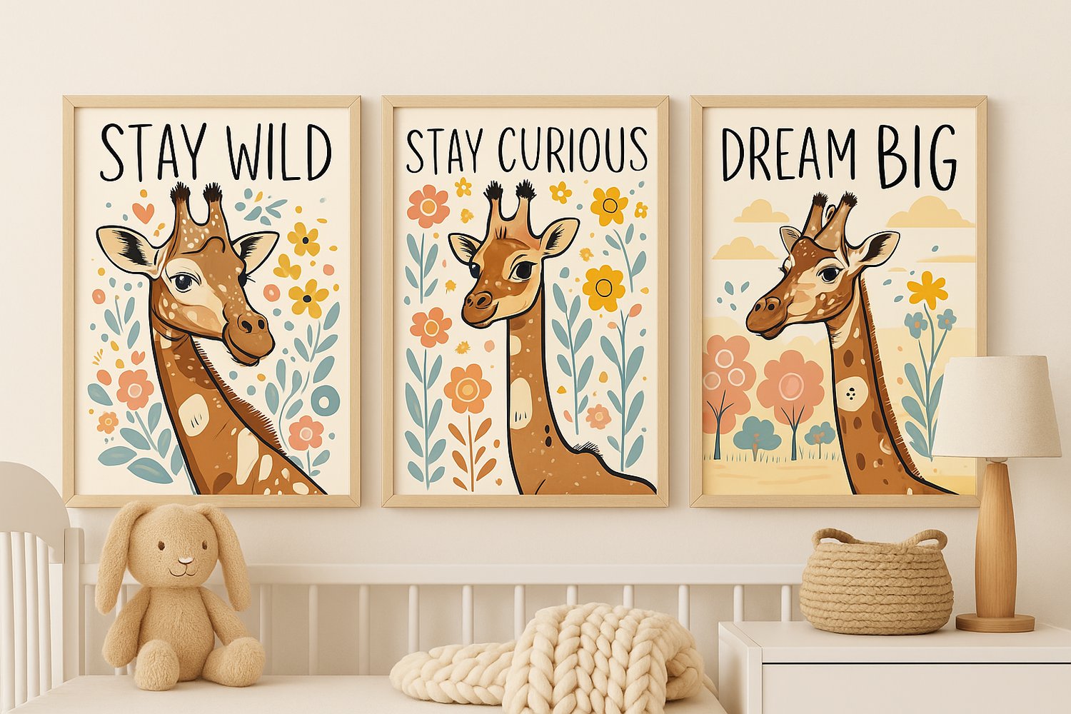 giraffe minimalist wall decor motivational inspirational