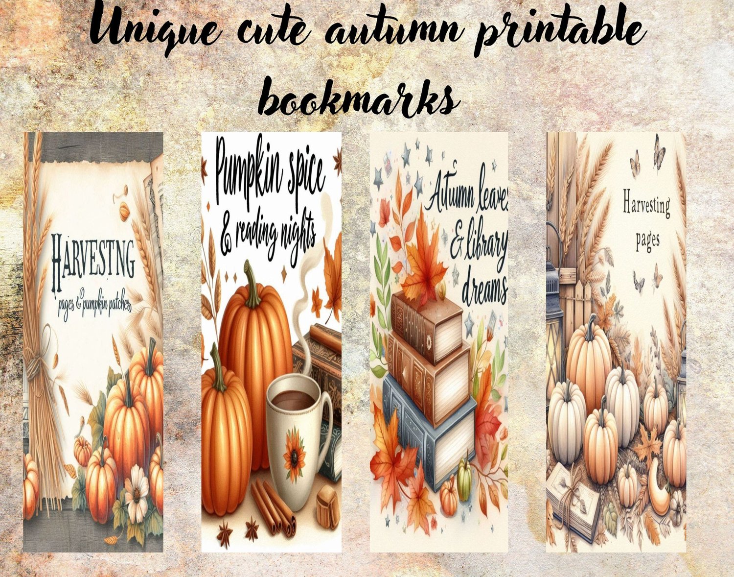 Fall Printable Bookmarks for Book Lovers – Autumn Leaves & Cozy Reading ...