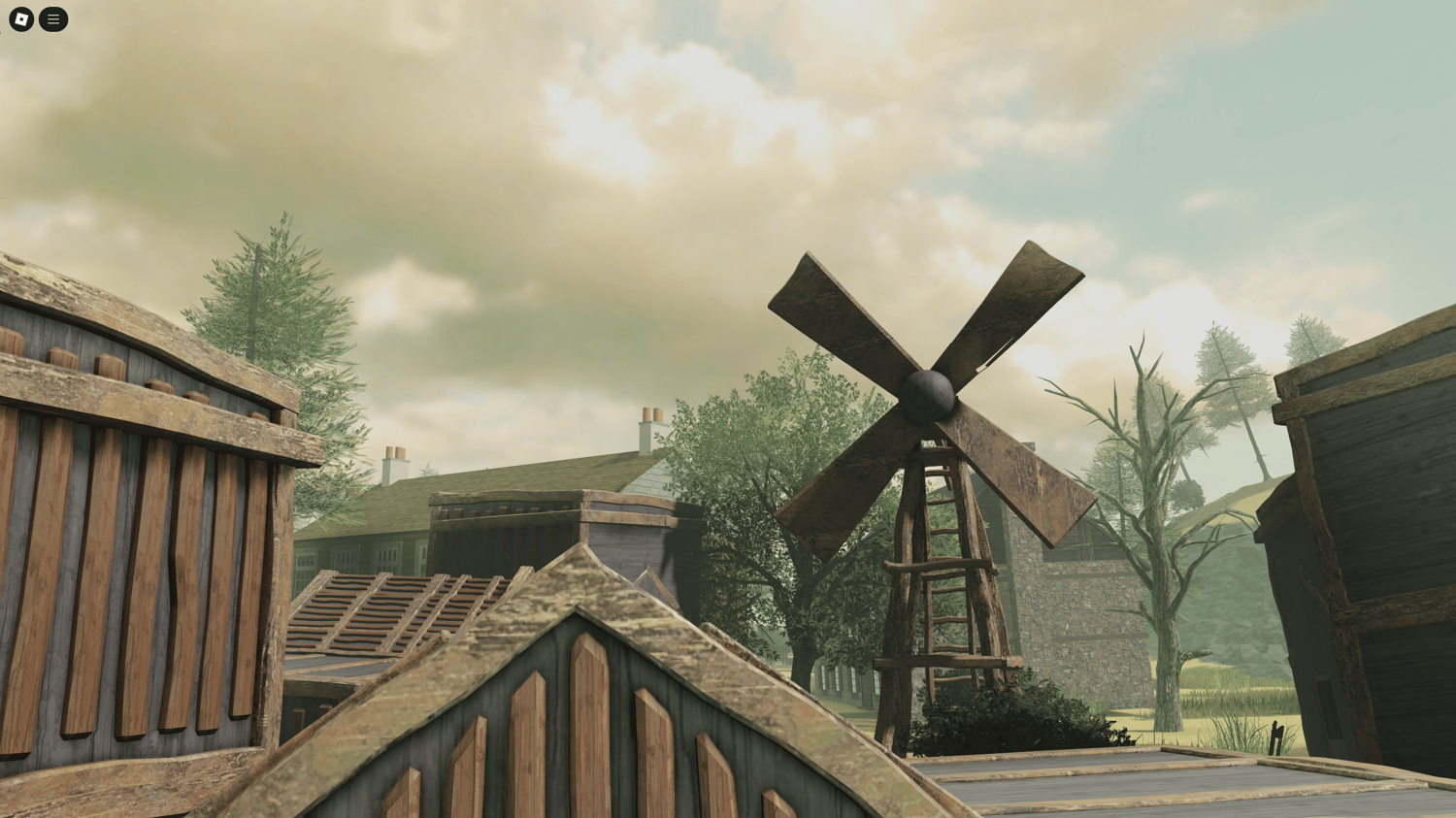 Roblox Wild West map with mountain terrain and rivers