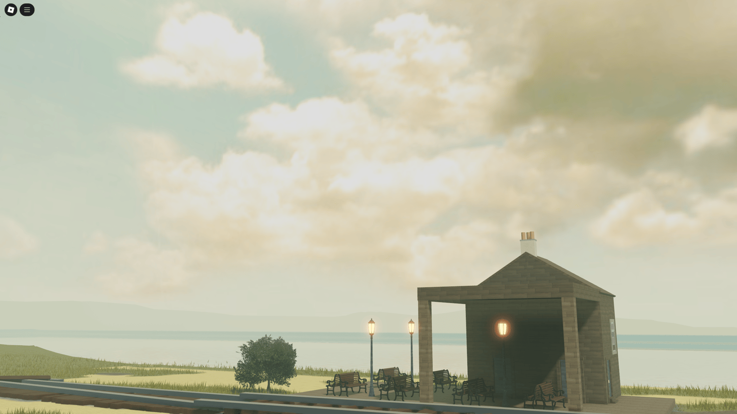 Graveyard and general store in Wild West settlement