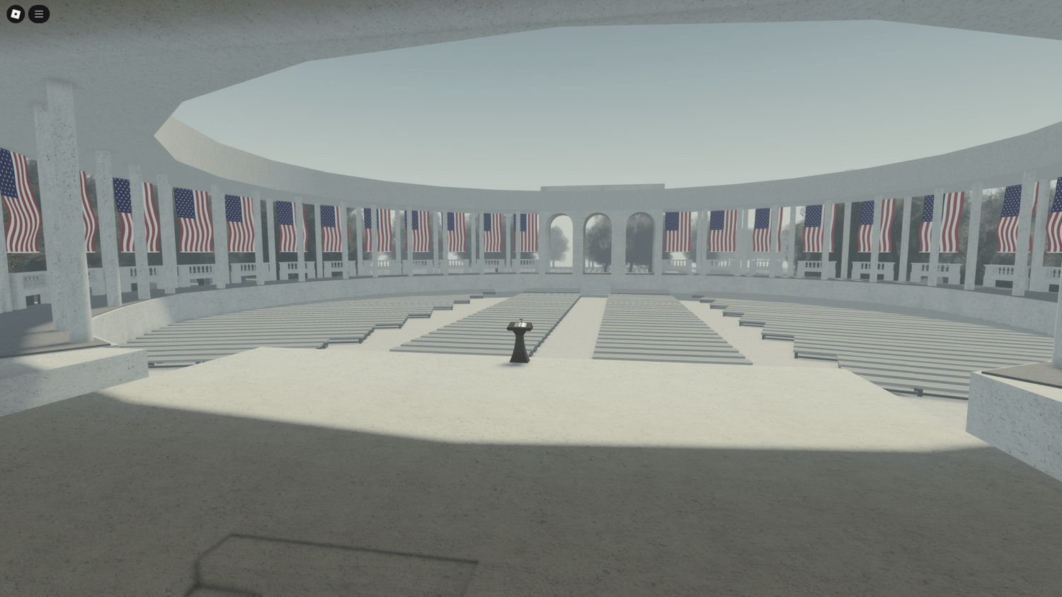 Large ceremonial building at Arlington map