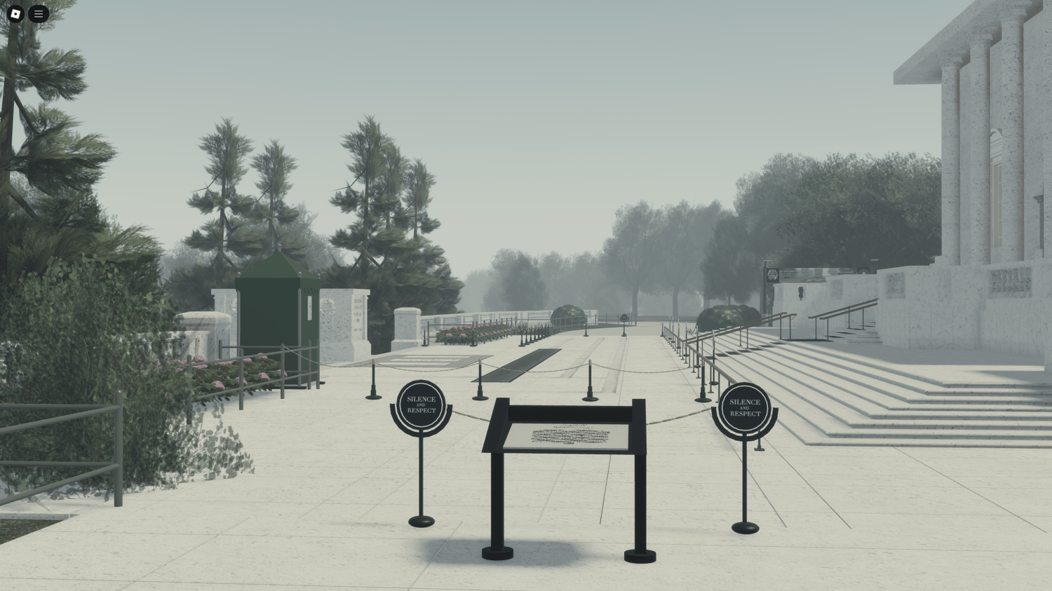 Tomb of the Unknown Soldier tribute area in Roblox