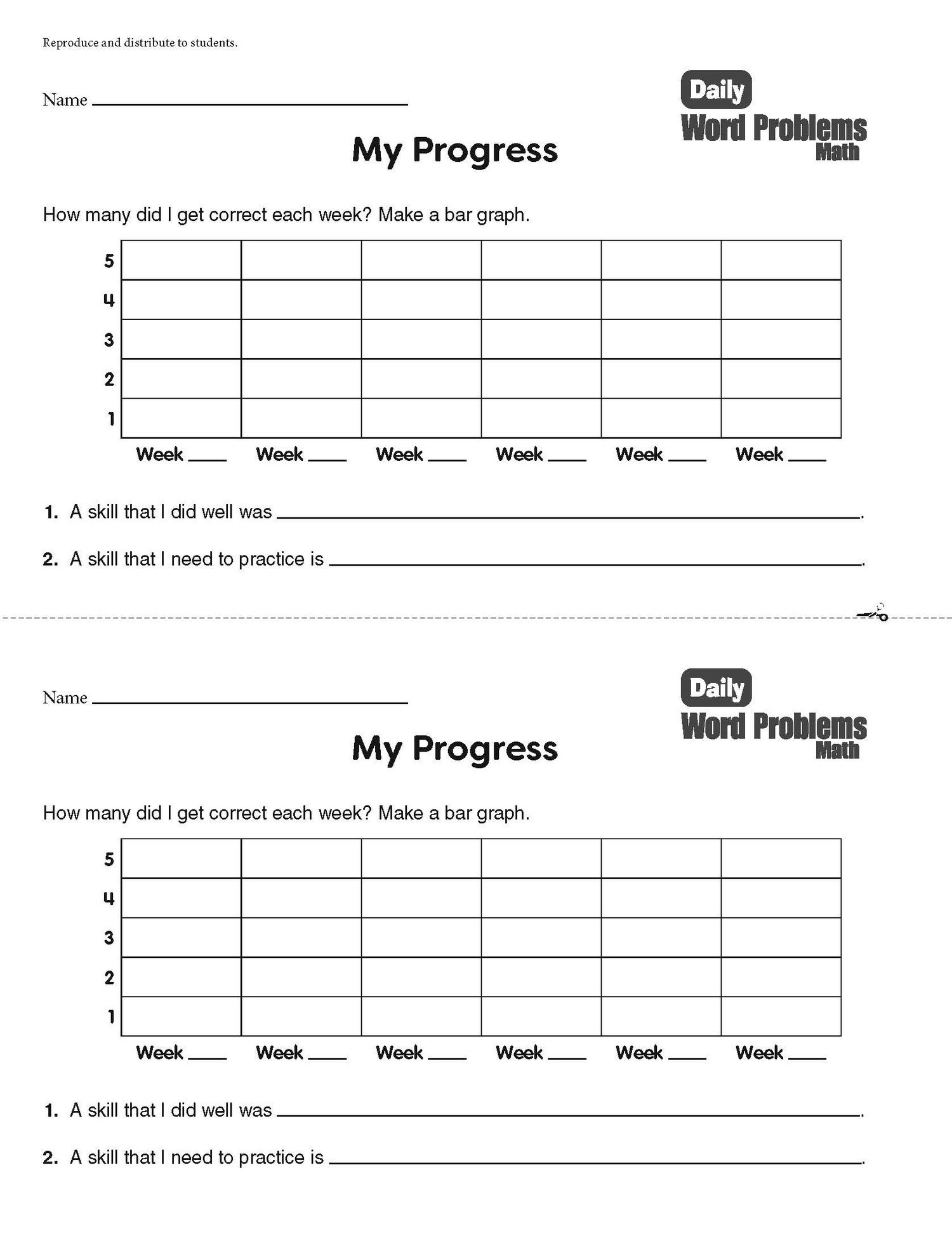 Daily Word Problems Math, Grade 1