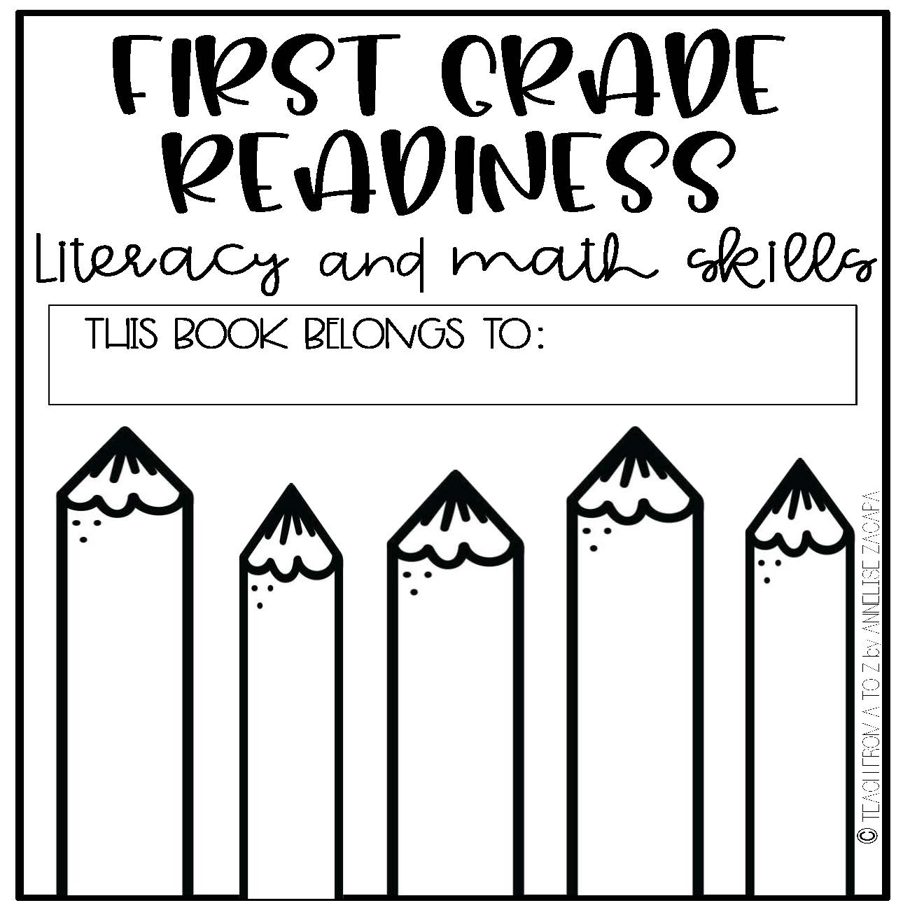 First Grade Readiness Packet 1