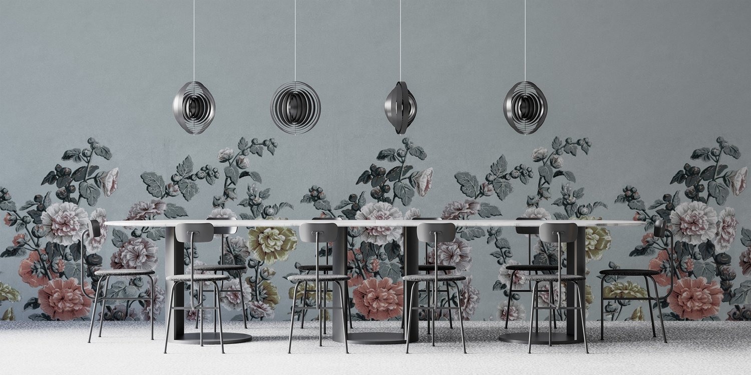Antique Botanical Bloom Wallpaper