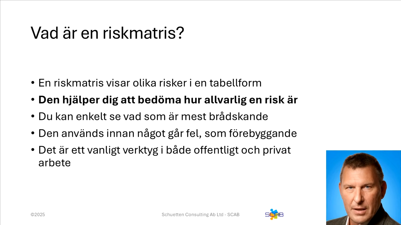 Onlinekurs - Vad är en Riskmatris?