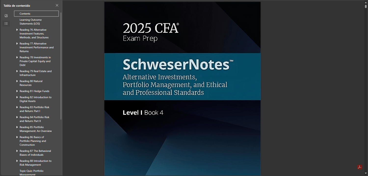 CFA level 1 Schwesernotes Book 4 - Payhip