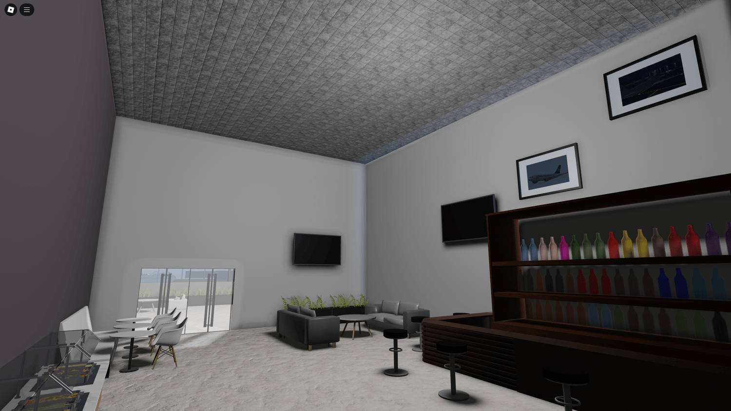 Realistic runway and airplane at Roblox international airport