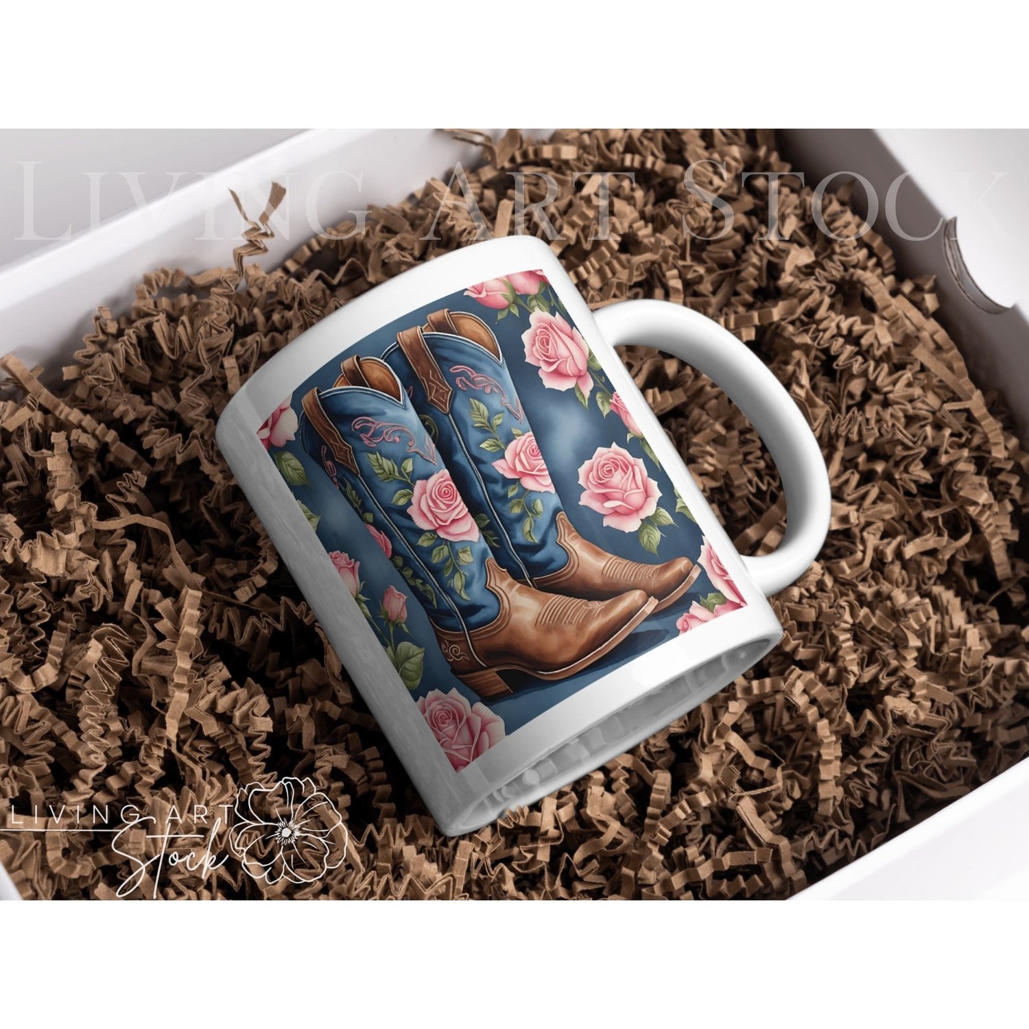 cowgirl boots mug design