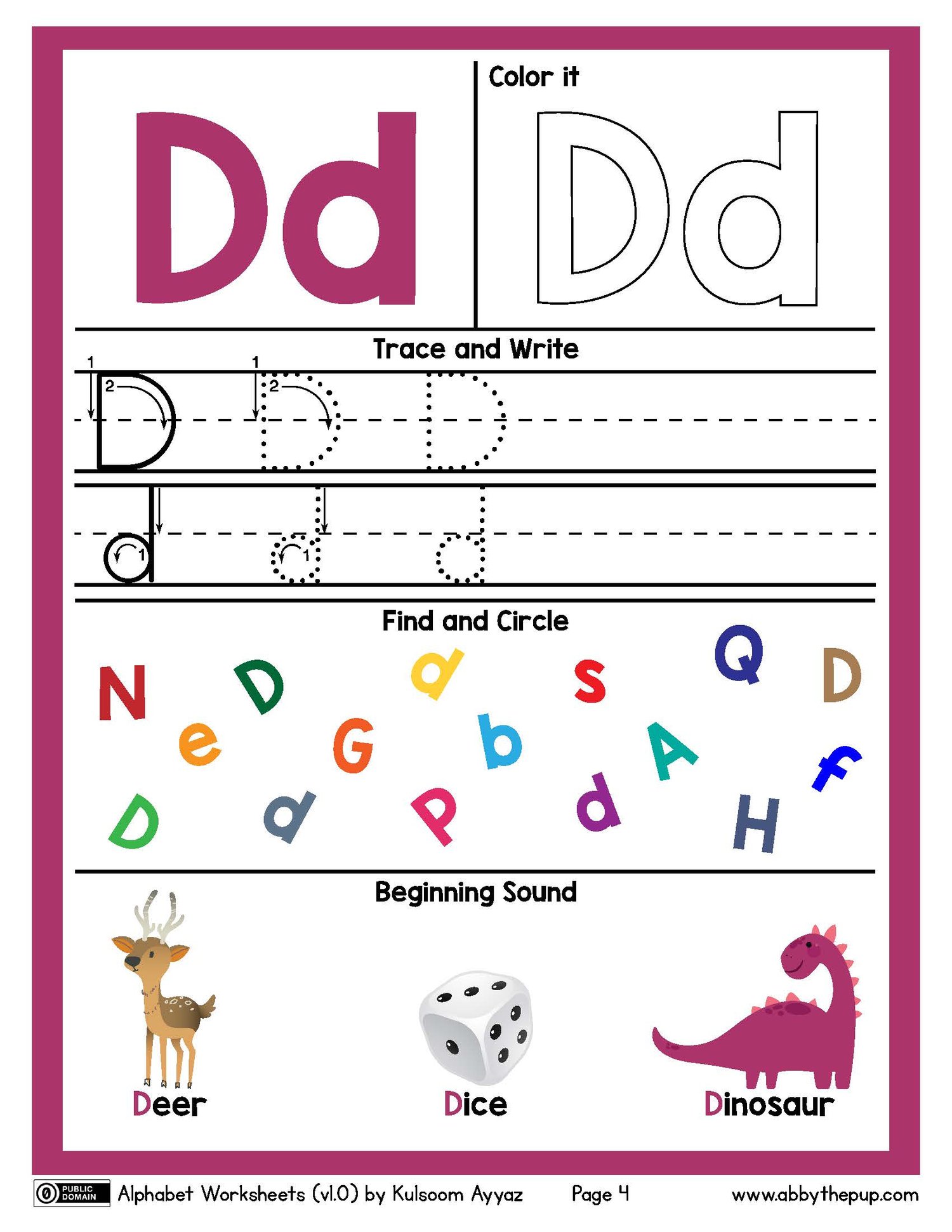 Alphabet Worksheets