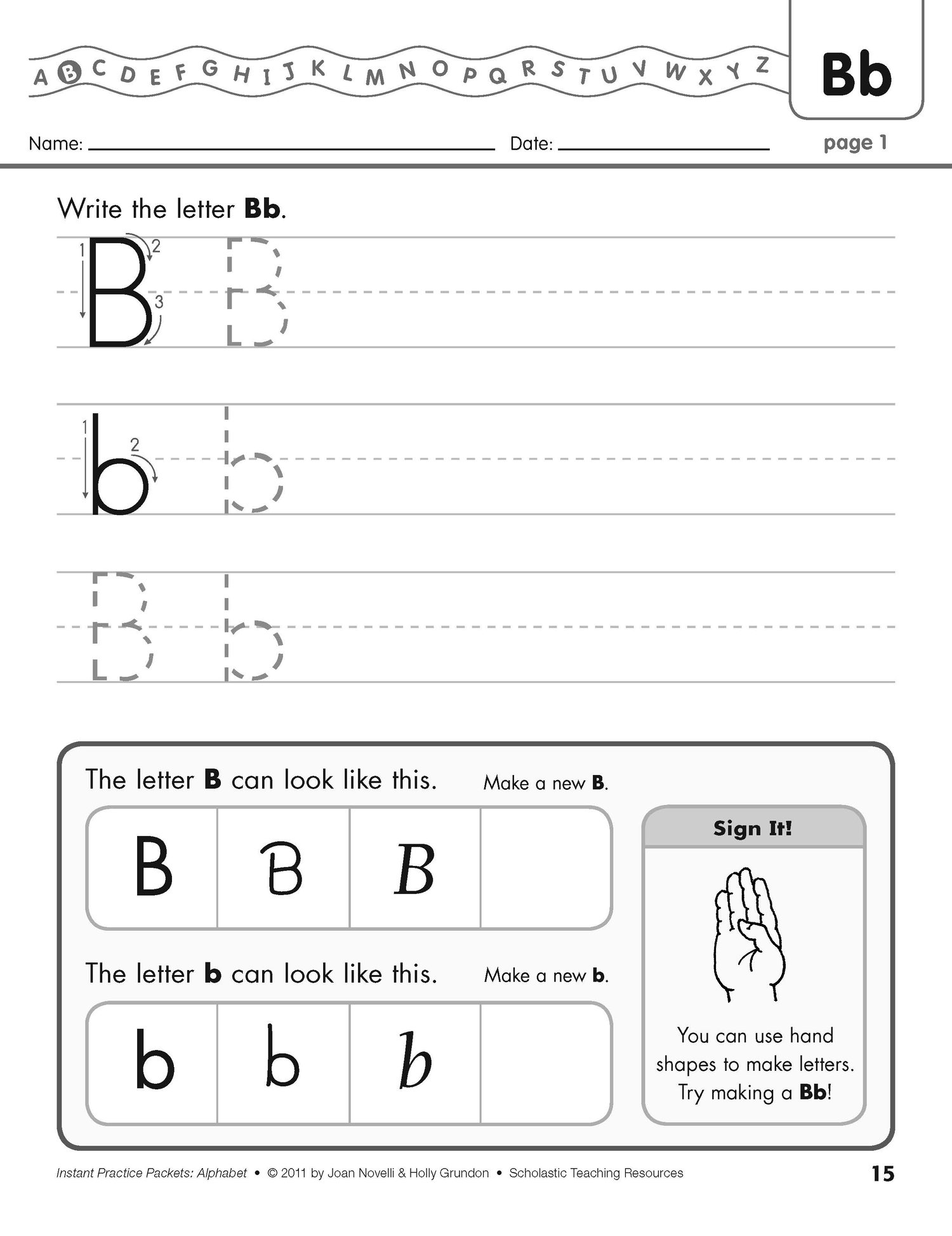 Instant Practice Packets - Alphabet PDF