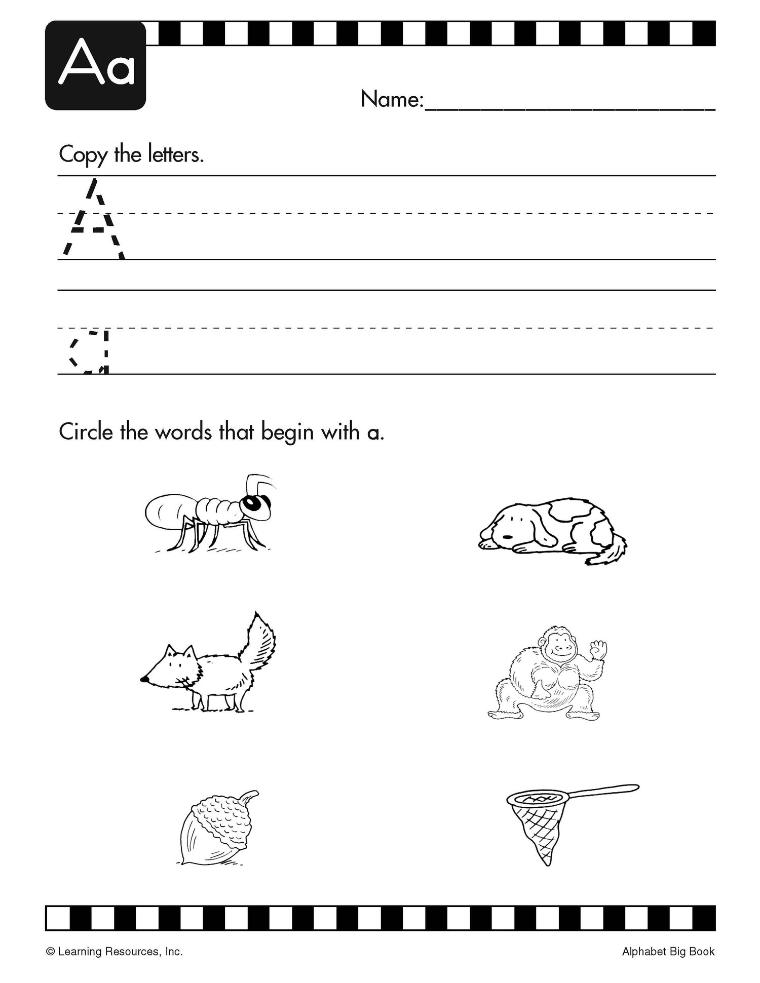 Alphabet Big Book Worksheet