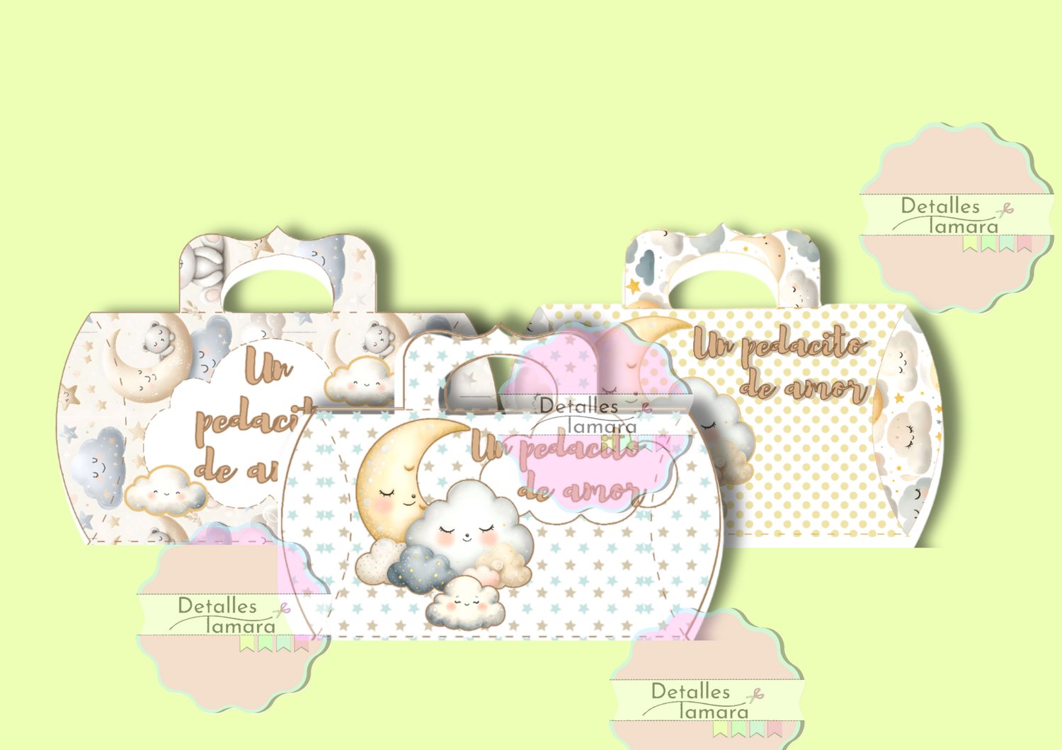 CAJAS ALMOHADAS NUBES Y ESTRELLAS