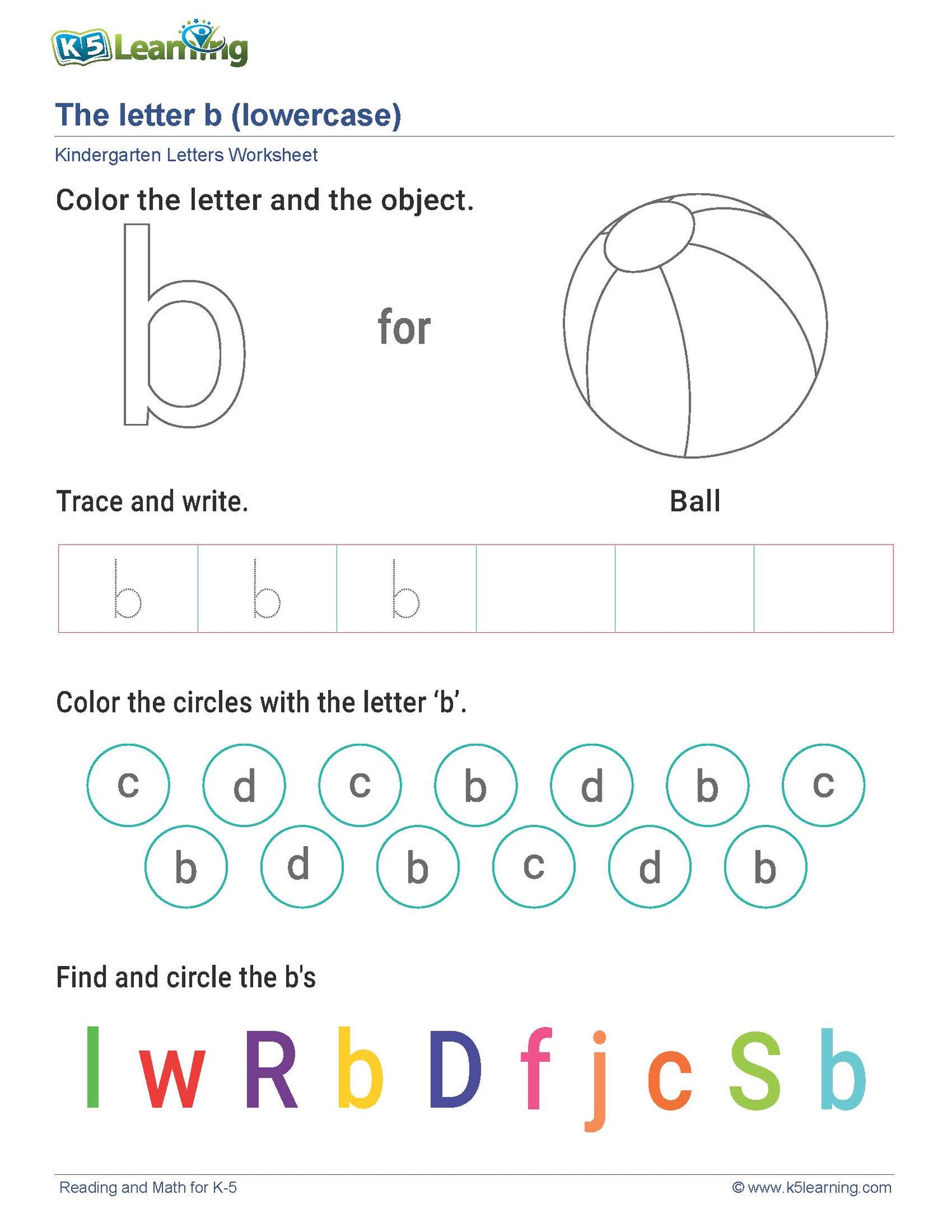 ABC Worksheet for Kindergarten
