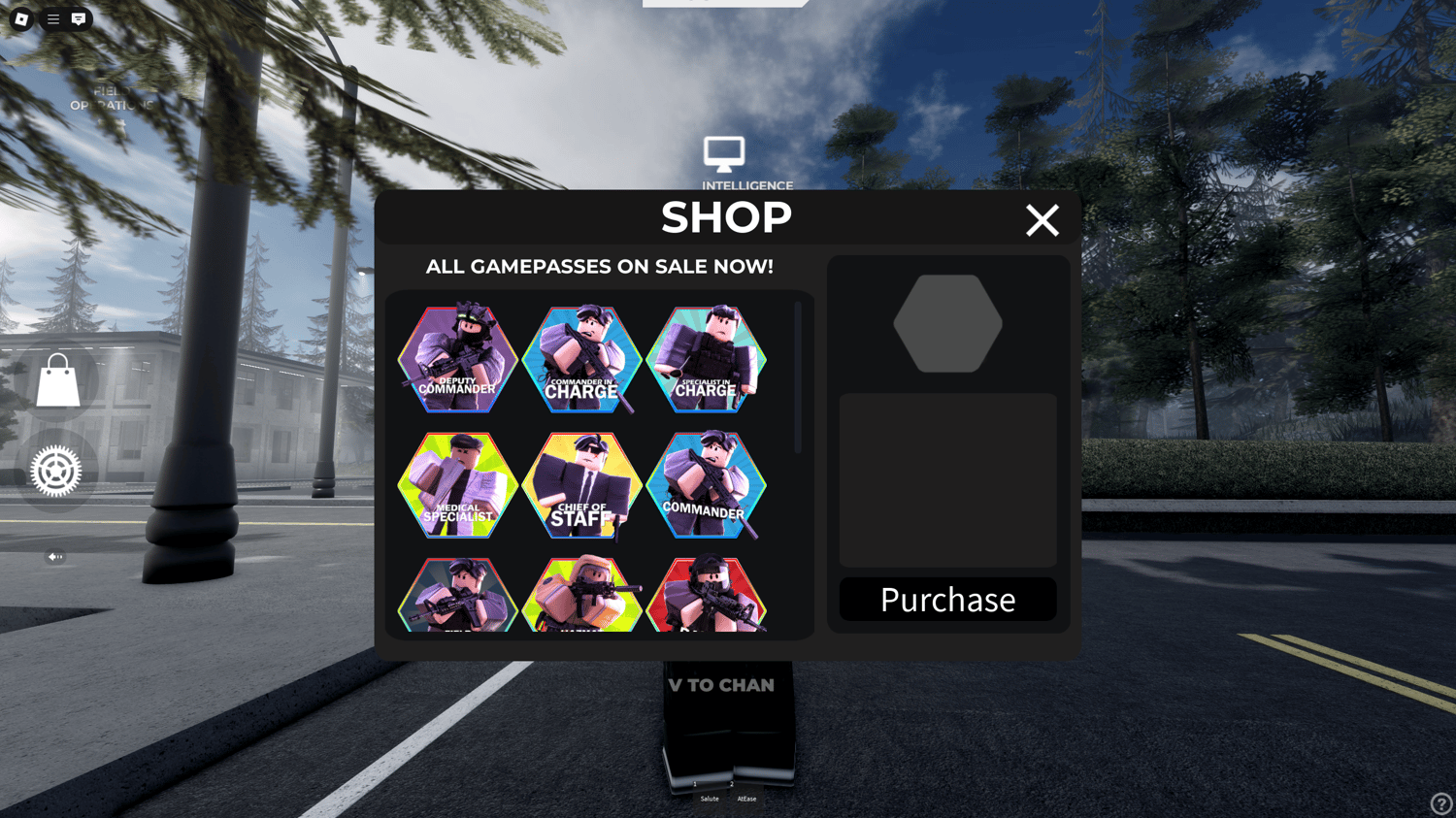 Plaza shops and weapon dealers in Roblox CDC roleplay
