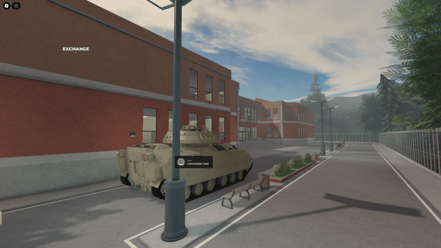Gun shop and storage facility in US Army base map