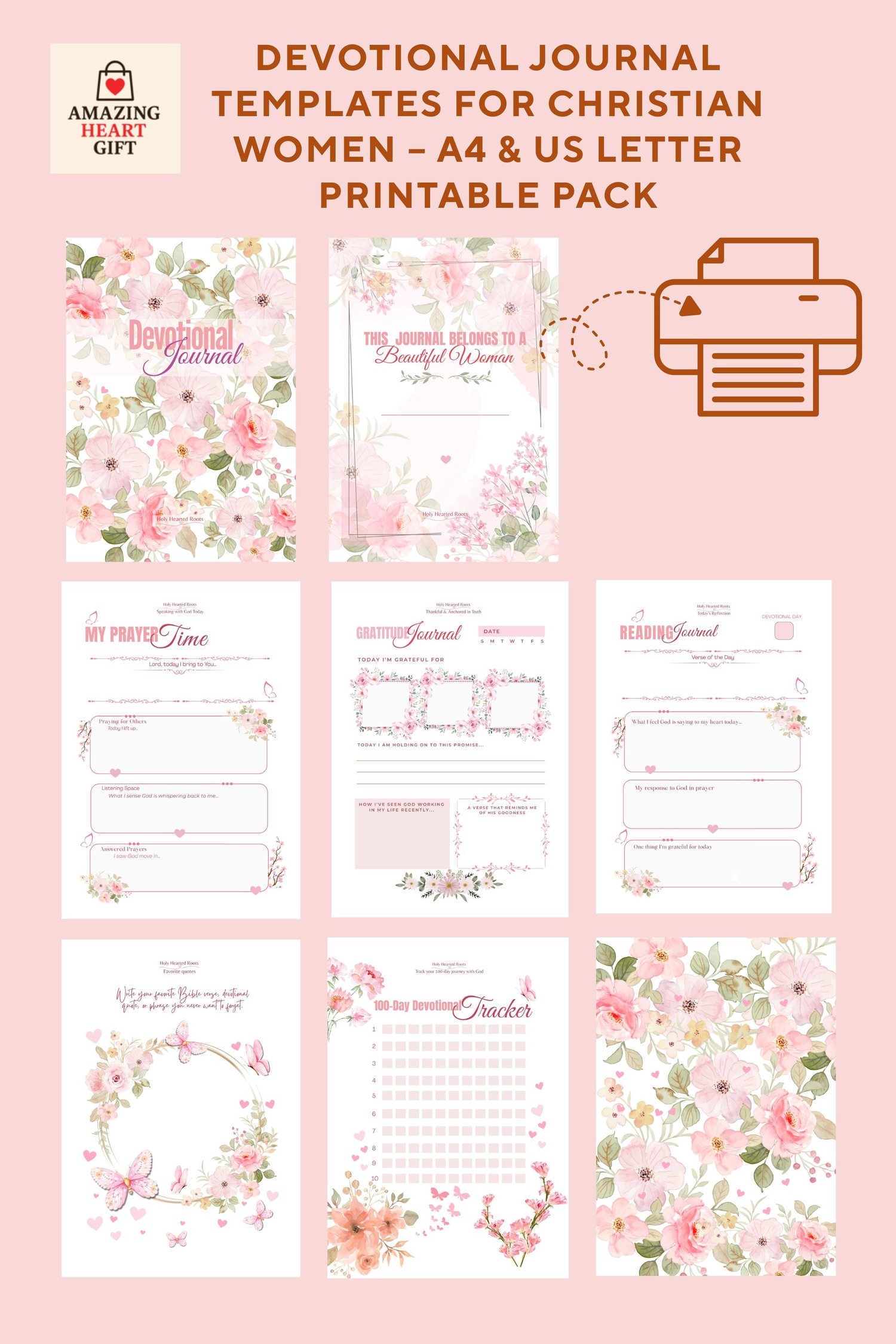 Printable Daily Devotional Journal Page for Women | Scripture ...