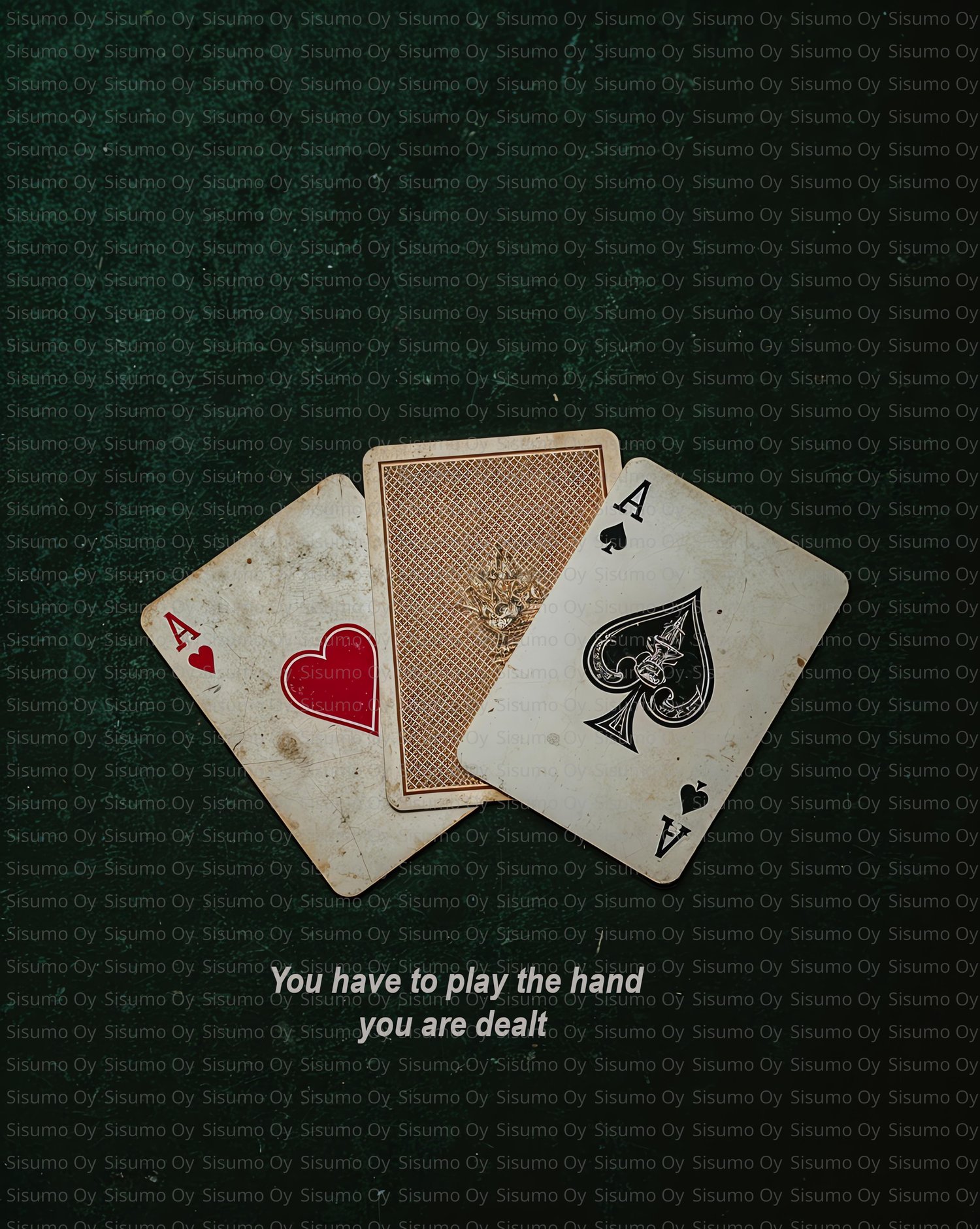 Vintage Poker Art Print: Inspirational Quote, Minimalist Card Design (Digital Download)