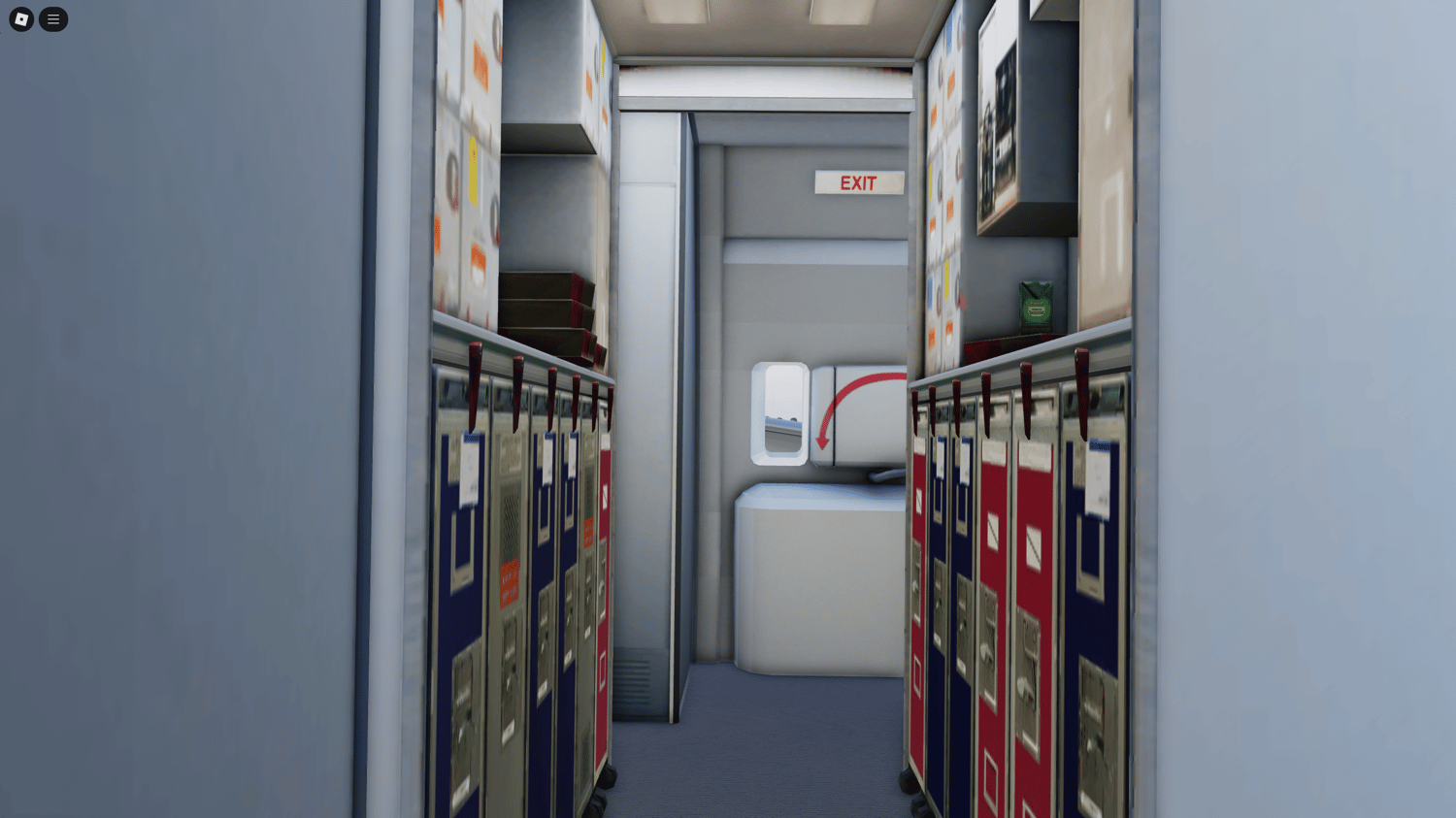 Working cockpit with realistic buttons and lighting