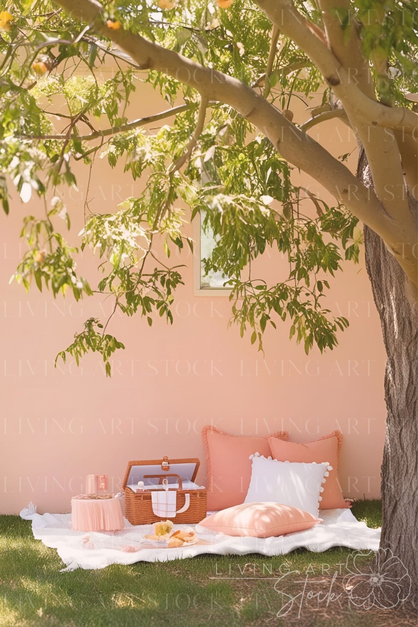 Peach aesthetic background wallpaper photo