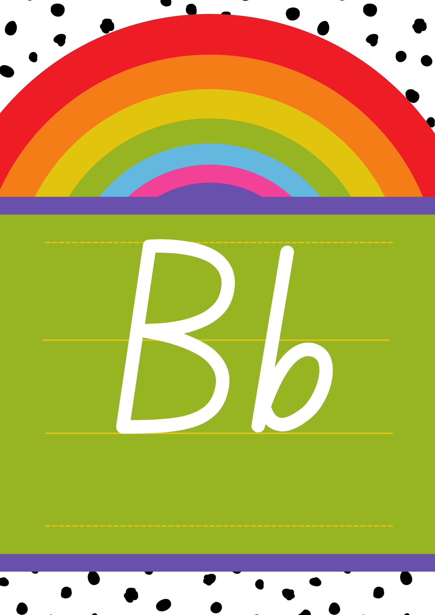 Alphabet Posters in Bright Rainbow Style