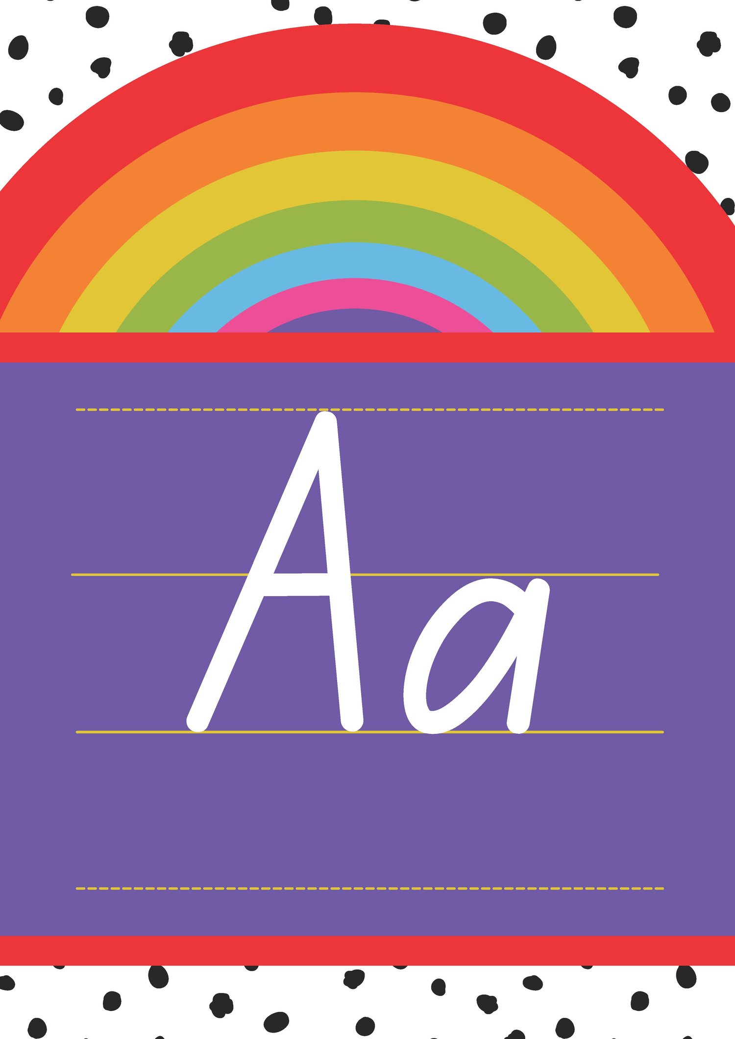 Alphabet Posters in Bright Rainbow Style