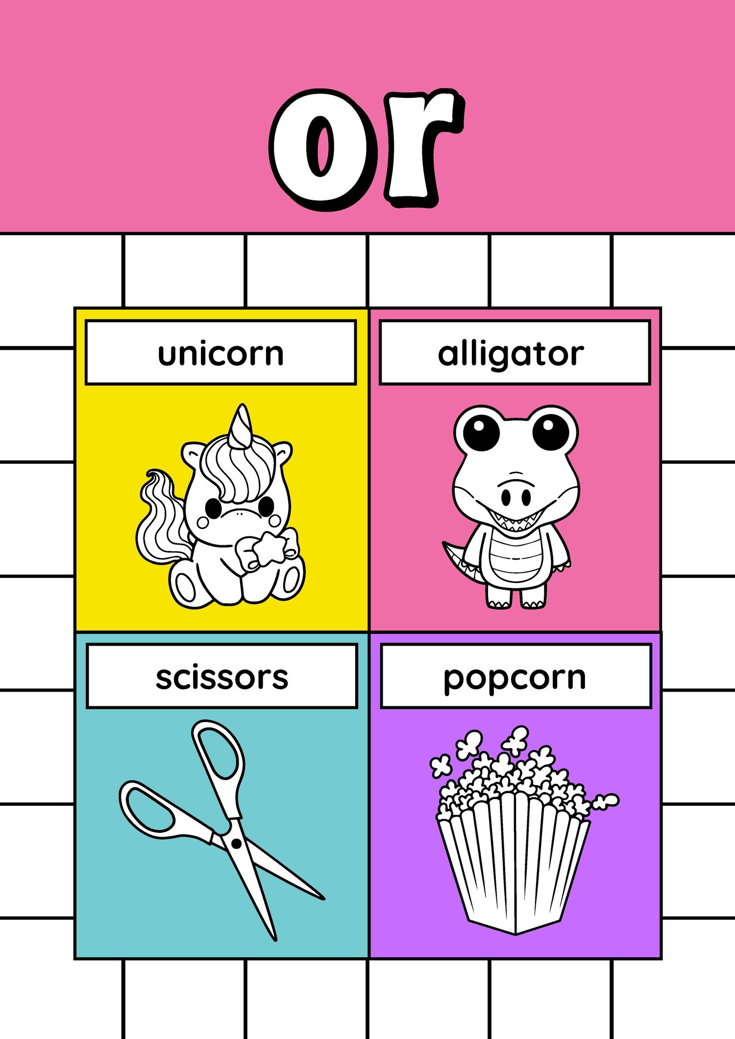 Alphabet+Digraph Posters-Real World Pictures and Fundations Friendly!