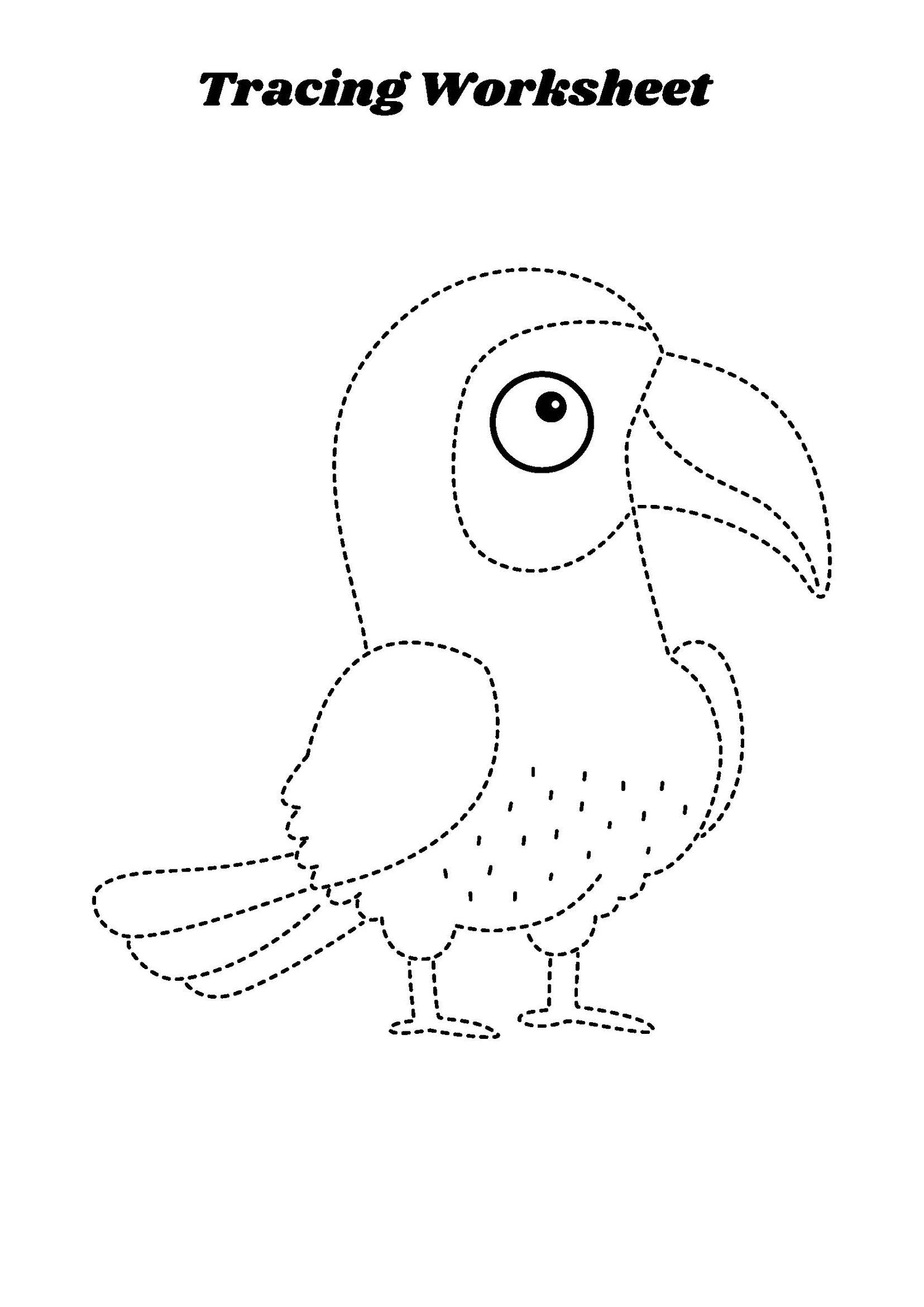 Black Simple Lined Tracing Worksheet