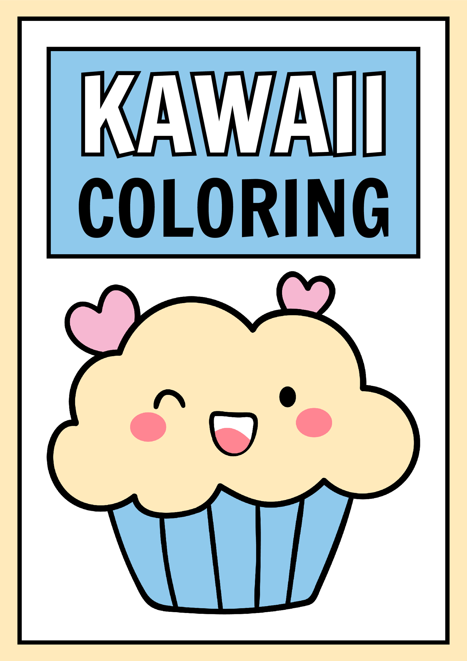 Kawaii Food Coloring Worksheets in Colorful Illustrative Style