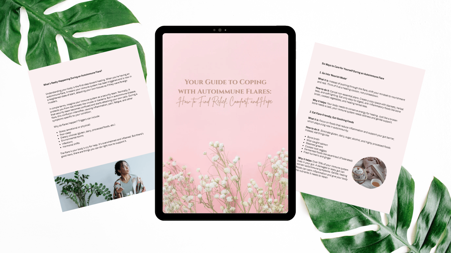 Floral Ebook about how to deal with autoimmune flares.